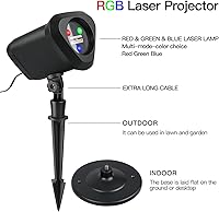 Vista 9 de Luces de Navidad láser RGB para interiores y exteriores, 3 colores, múltiples patrones, impermeables con control remoto, para decoración navideña