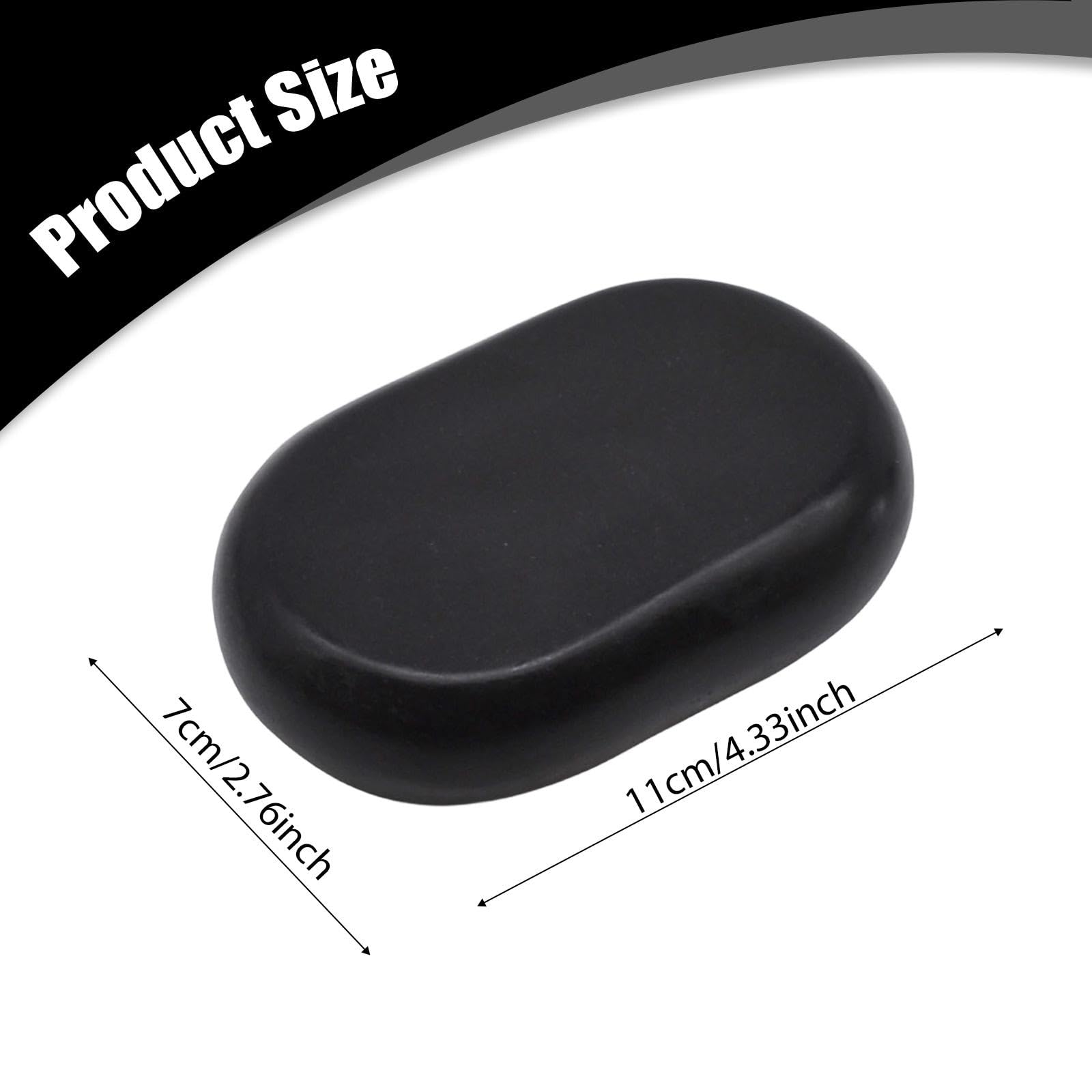 harayaa Juego de calientes para masaje, calentador de versátil, ovalado, profesional para espalda, fácil de usar, relajación, piedras calientes, 11cmx7cm