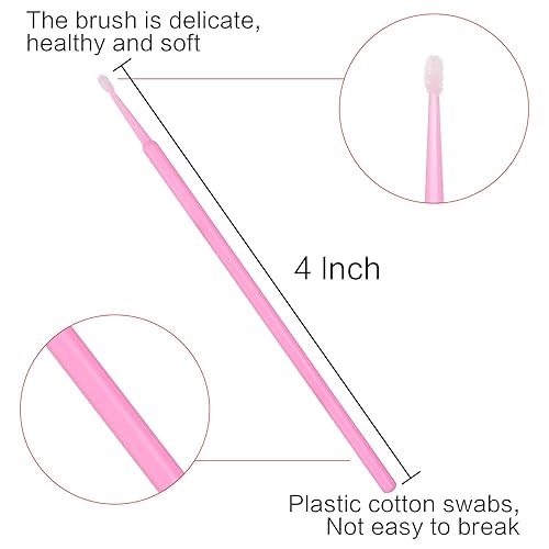 Miniatura 2 de Akstore 600 piezas desechables micro aplicadores cepillo extensión de pestañas aplicadores individuales cepillo de rímel cepillo para maquillaje y