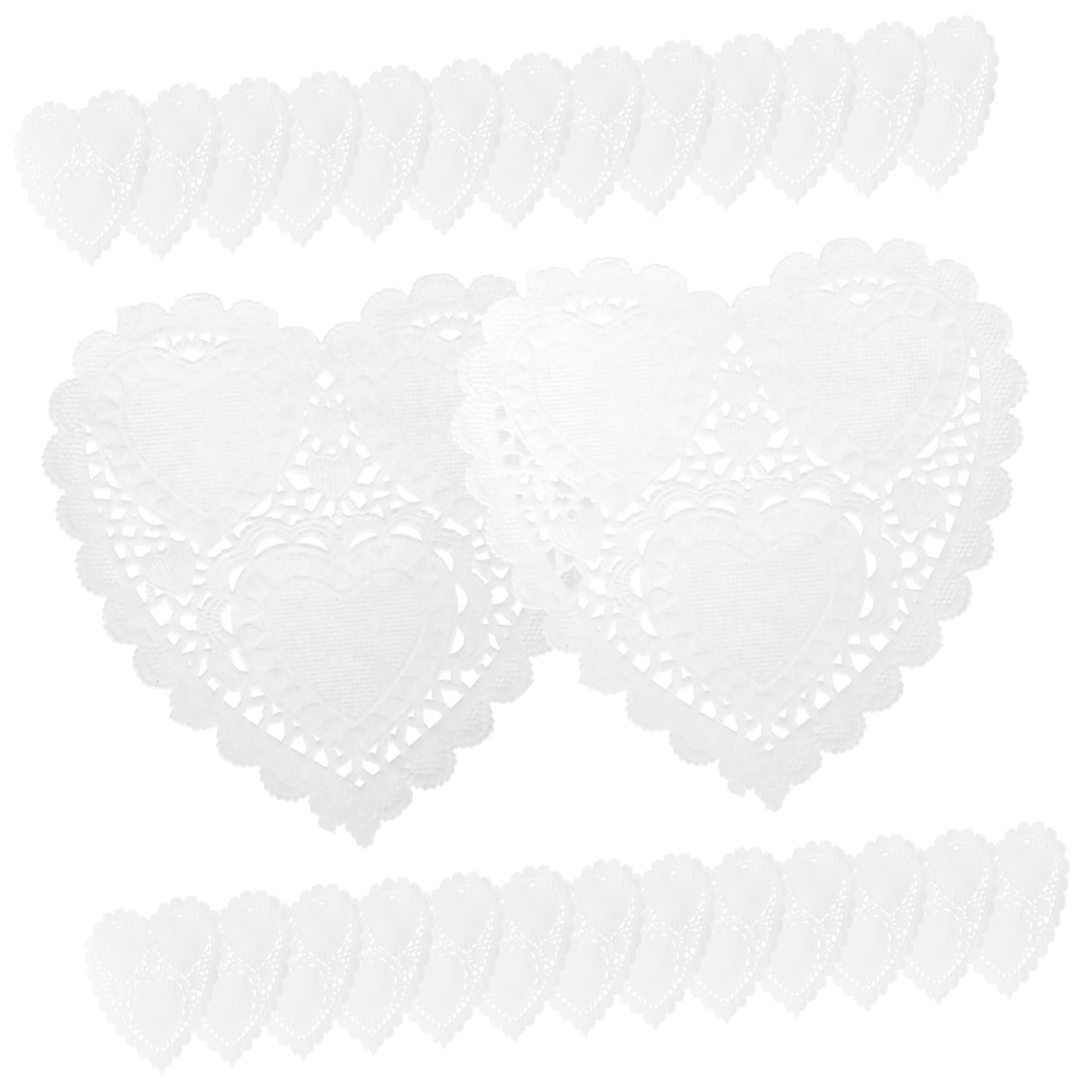 Garneck Heart Paper Doilies 300pcs Coasters for Dessert Table Cake Bread Coasters Elegant Party Decorations