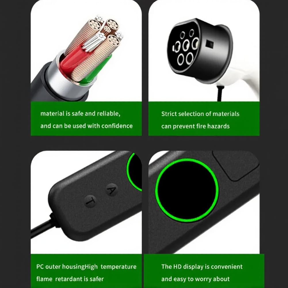 Cable de carga portátil para vehículos eléctricos, Tipo estándar europeo 2 CCS2 GBT J1772 Tipo EV de carga(01)