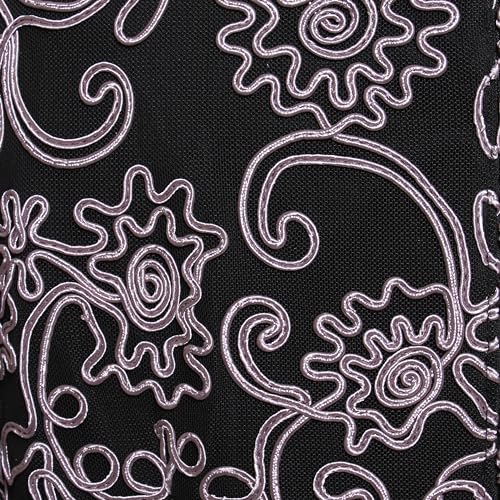 Image of Alex Evenings Women's Stretch Embroidered Formal Event Blouse With Center Front Scallop Detail and Illusion Sleeves