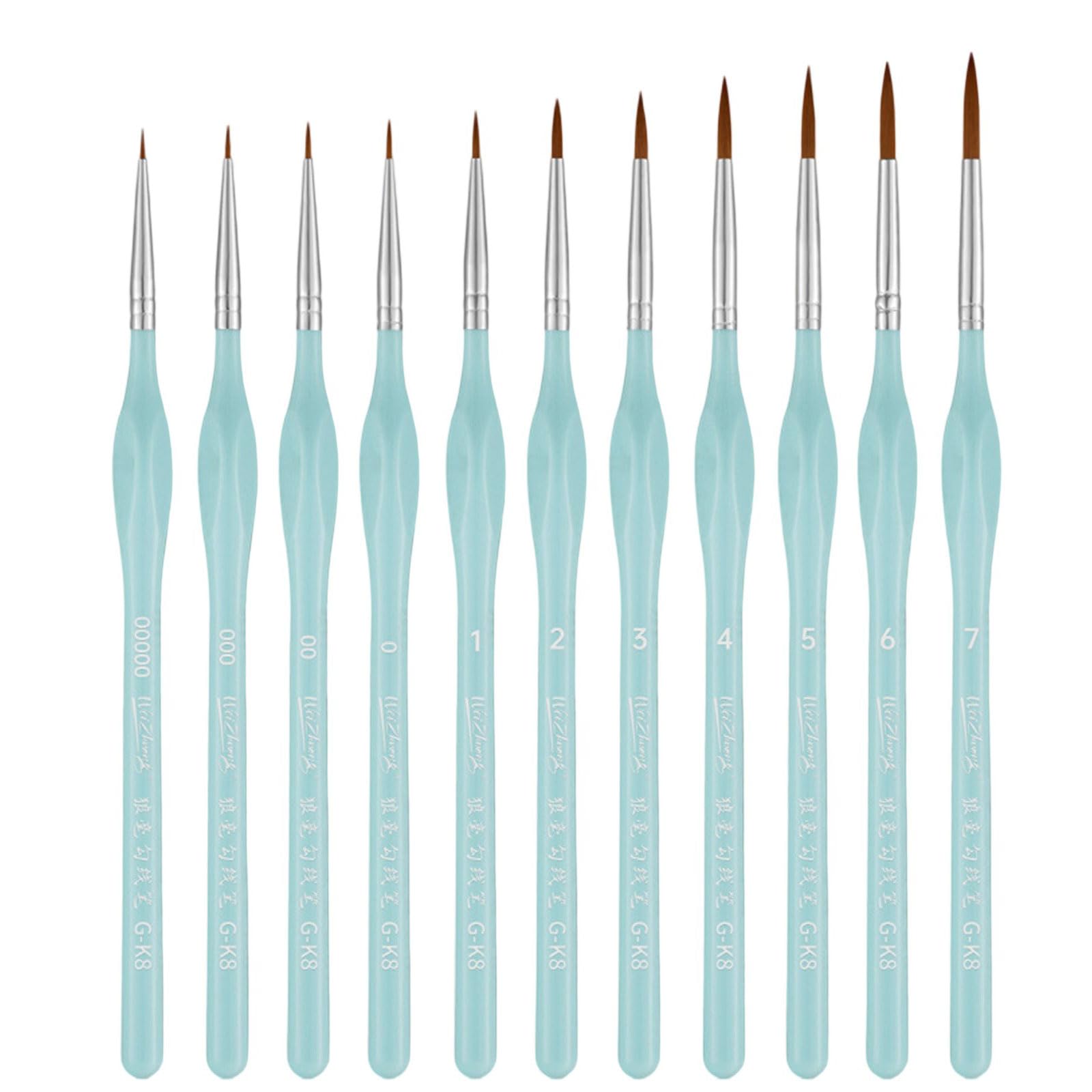 11Pcs Miniature Paint Brushes Set For Fine Detailing With Acrylic Watercolor Oil Gouache & Face Art Models Professional Calligraphy Brush Pen