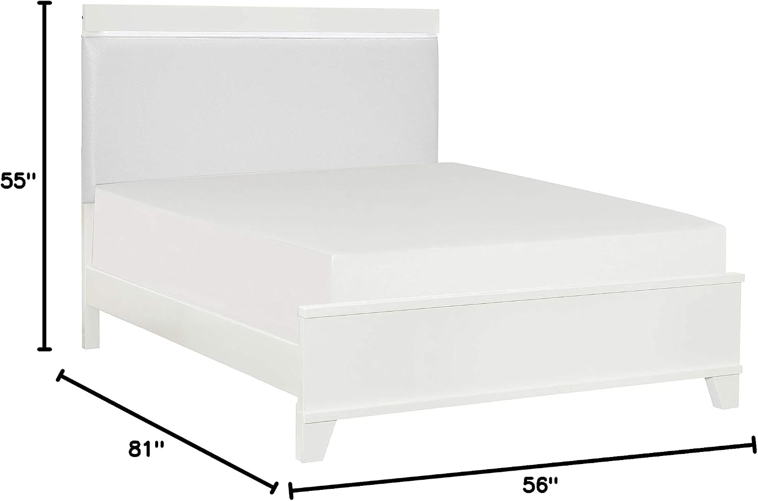 Homelegance Eleonore Panel Bed, Full, White