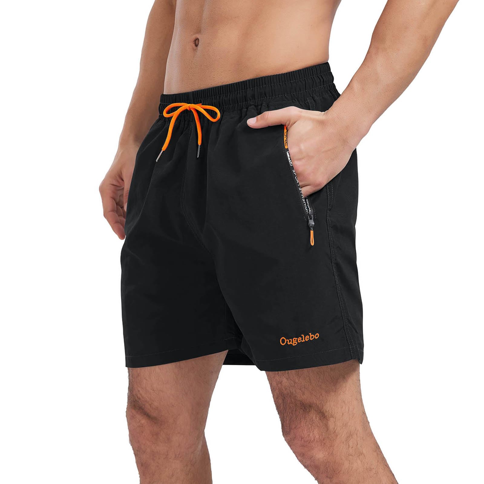 Men's Swim Shorts with Zip Pockets-image-47