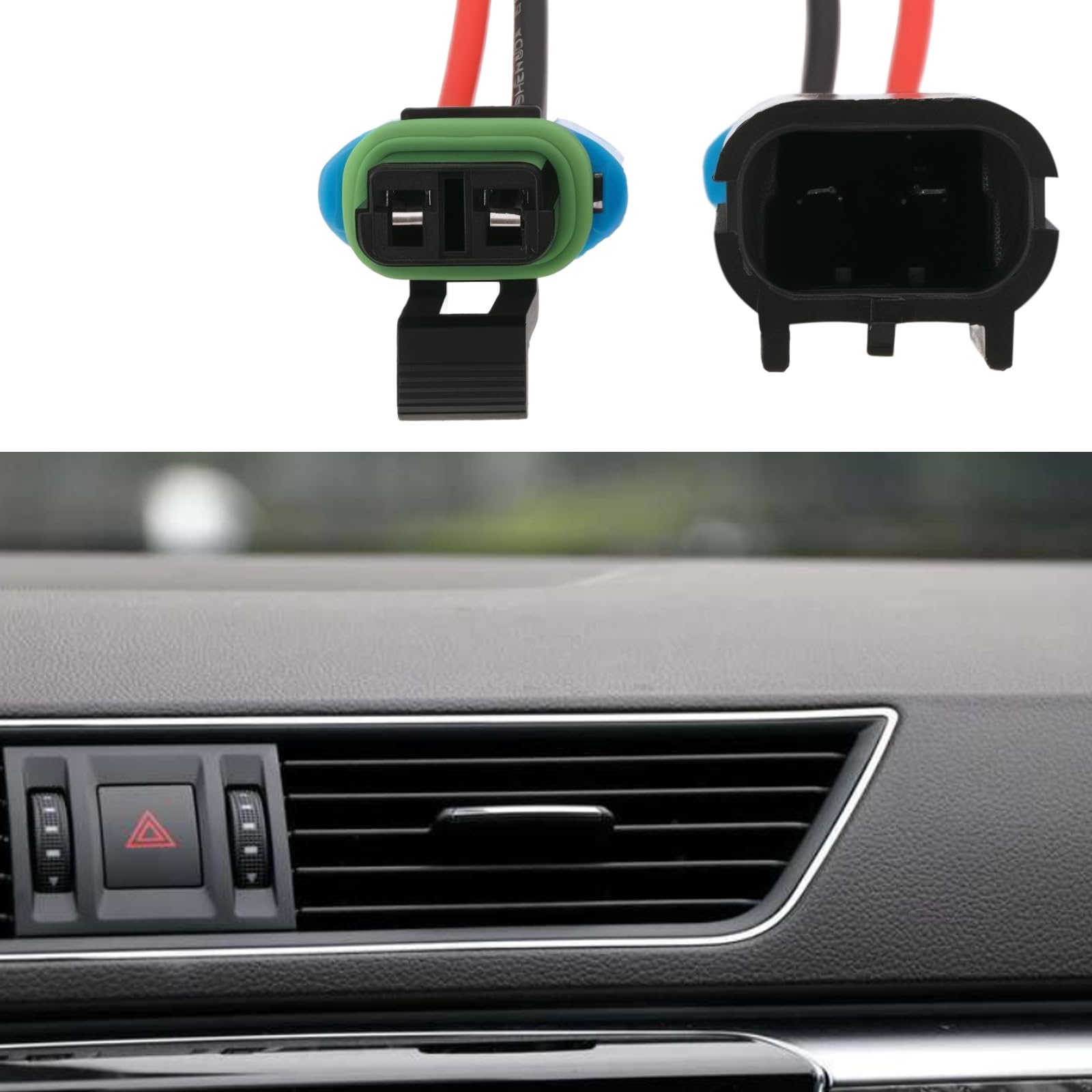 EMSea 4 connettori maschio e femmina per ventola auto a 2 pin, compatibile con Delphi Metri-Pack serie 280, lunghezza della linea 13,5 cm, 14 AWG, 2 terminali