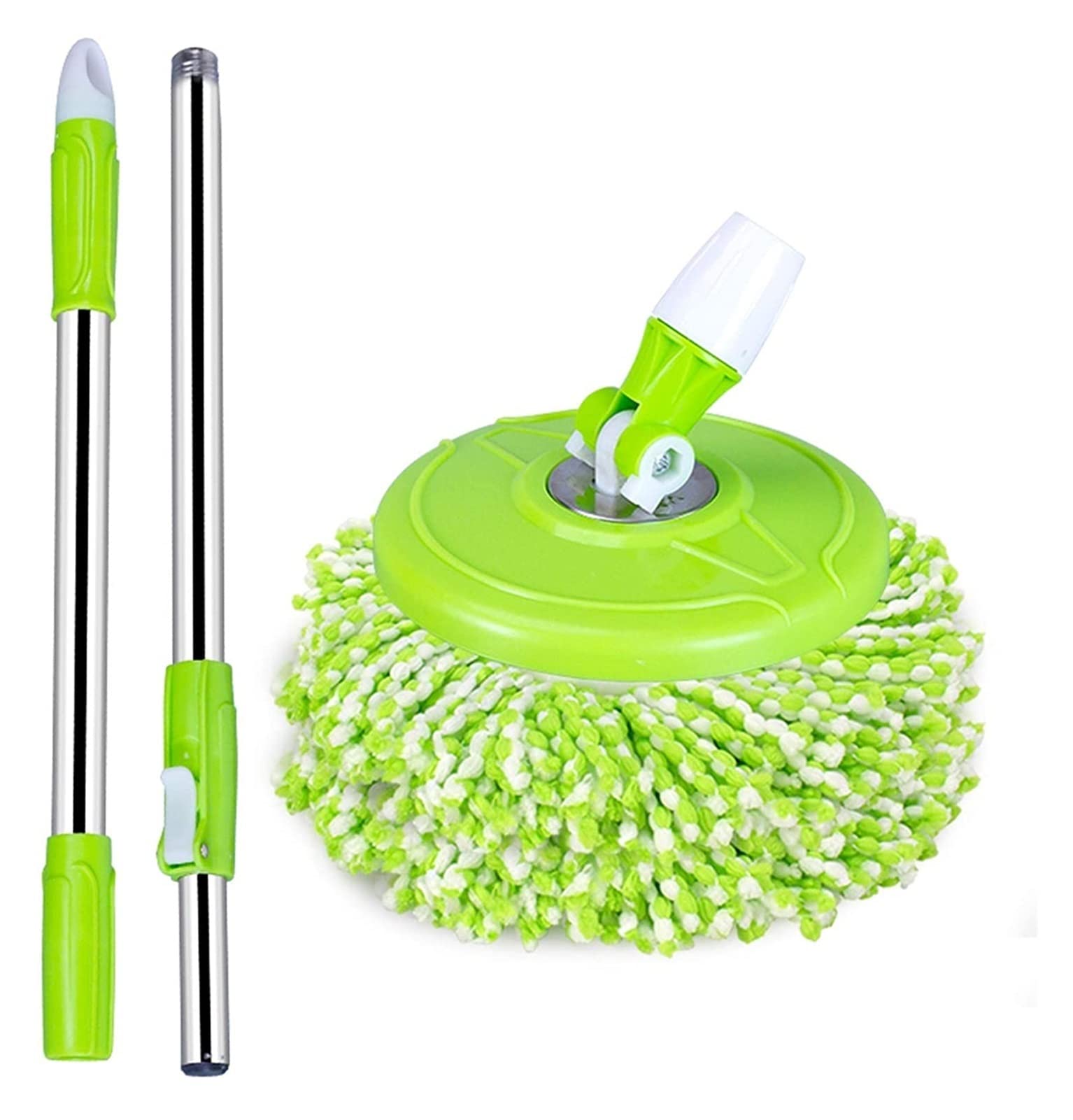 Juego de trapeador triangular giratorio de 360 grados con cabezales ajustables, mopa húmeda y seca, juego de 2 cabezales de fregona ideal para la limpieza del Día de los Caídos
