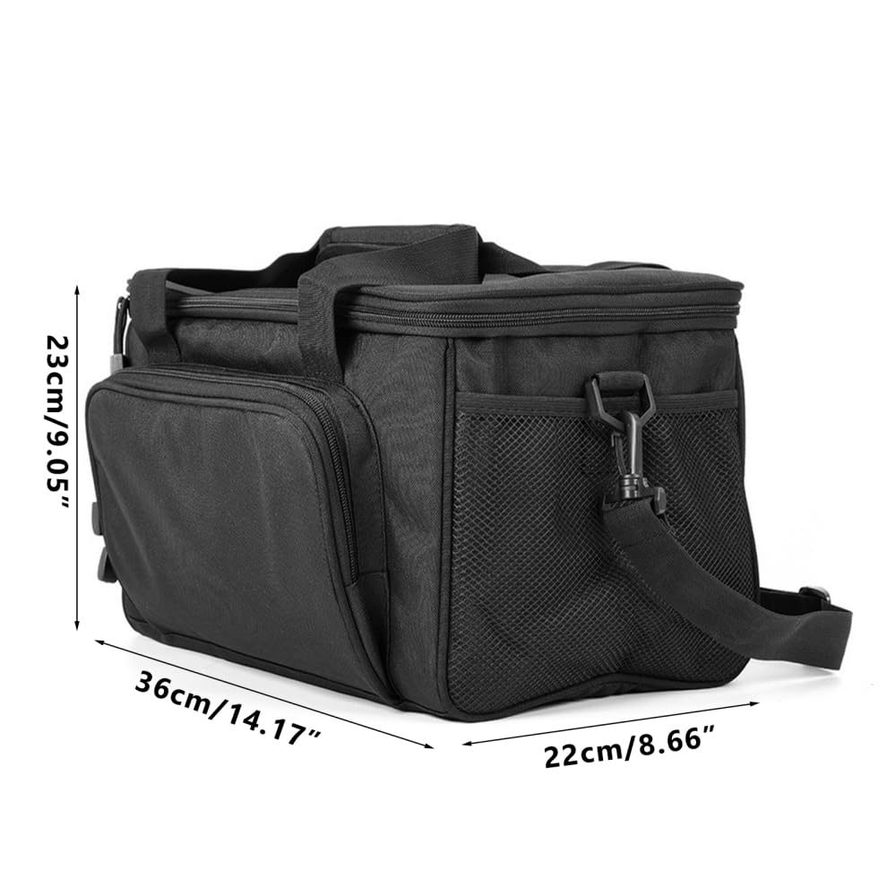 Bolsa para aparejos de pesca, con varios bolsillos, impermeable, para agua salada y agua dulce, Negro , Classique