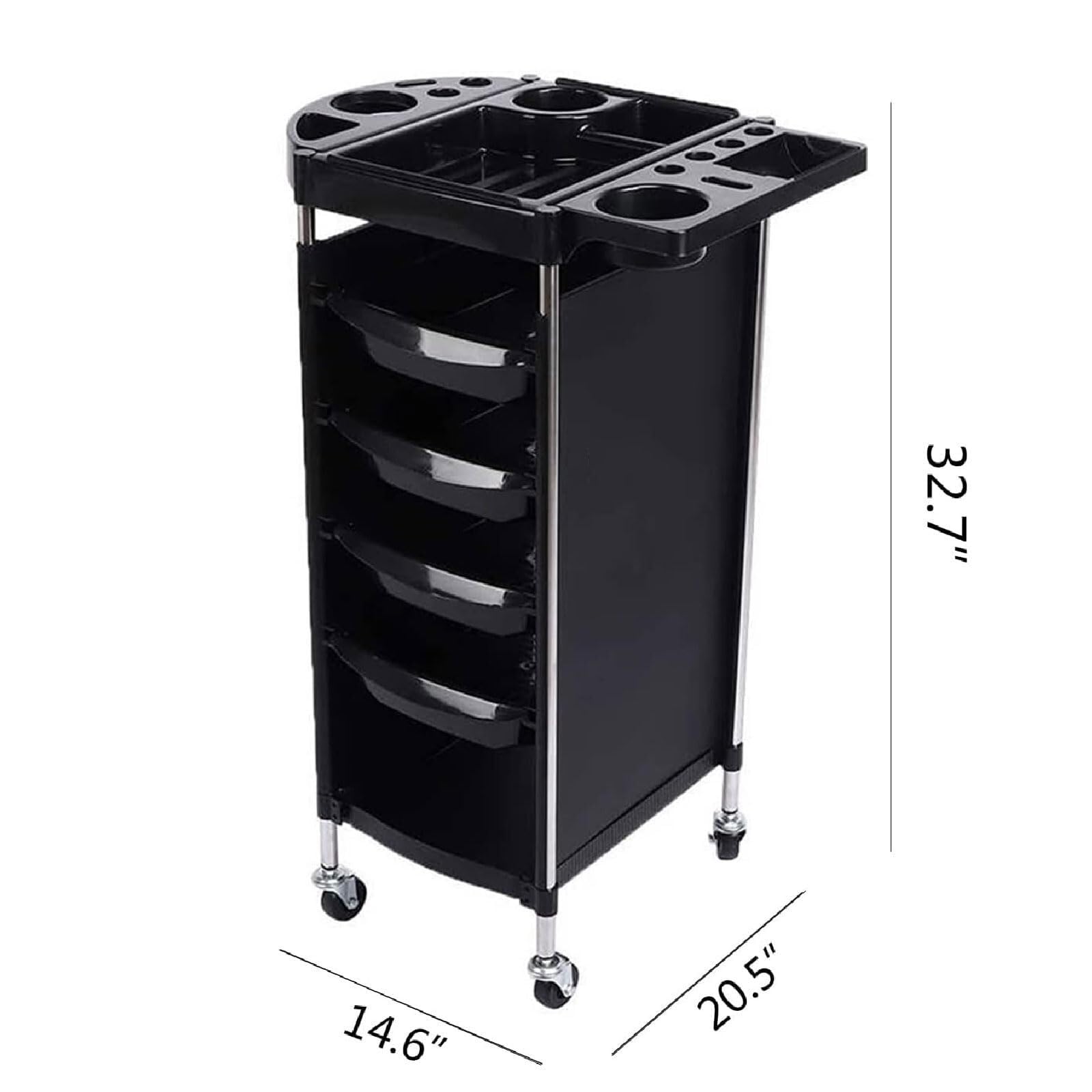 Carrito de 6 niveles para esteticista con ruedas giratorias, bandeja de tatuajes, peluquería, carrito de almacenamiento de belleza para clínica, spa