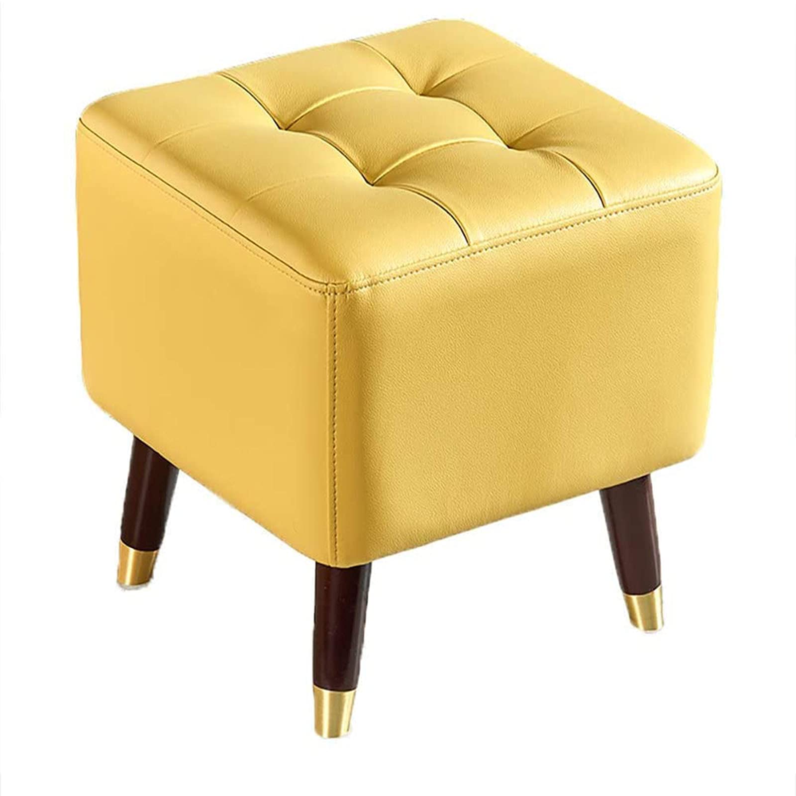 Repose-Pieds Cuir PU 16 Pouces - Petit Tabouret Ottoman Rectangulaire pour Bureau et Chambre