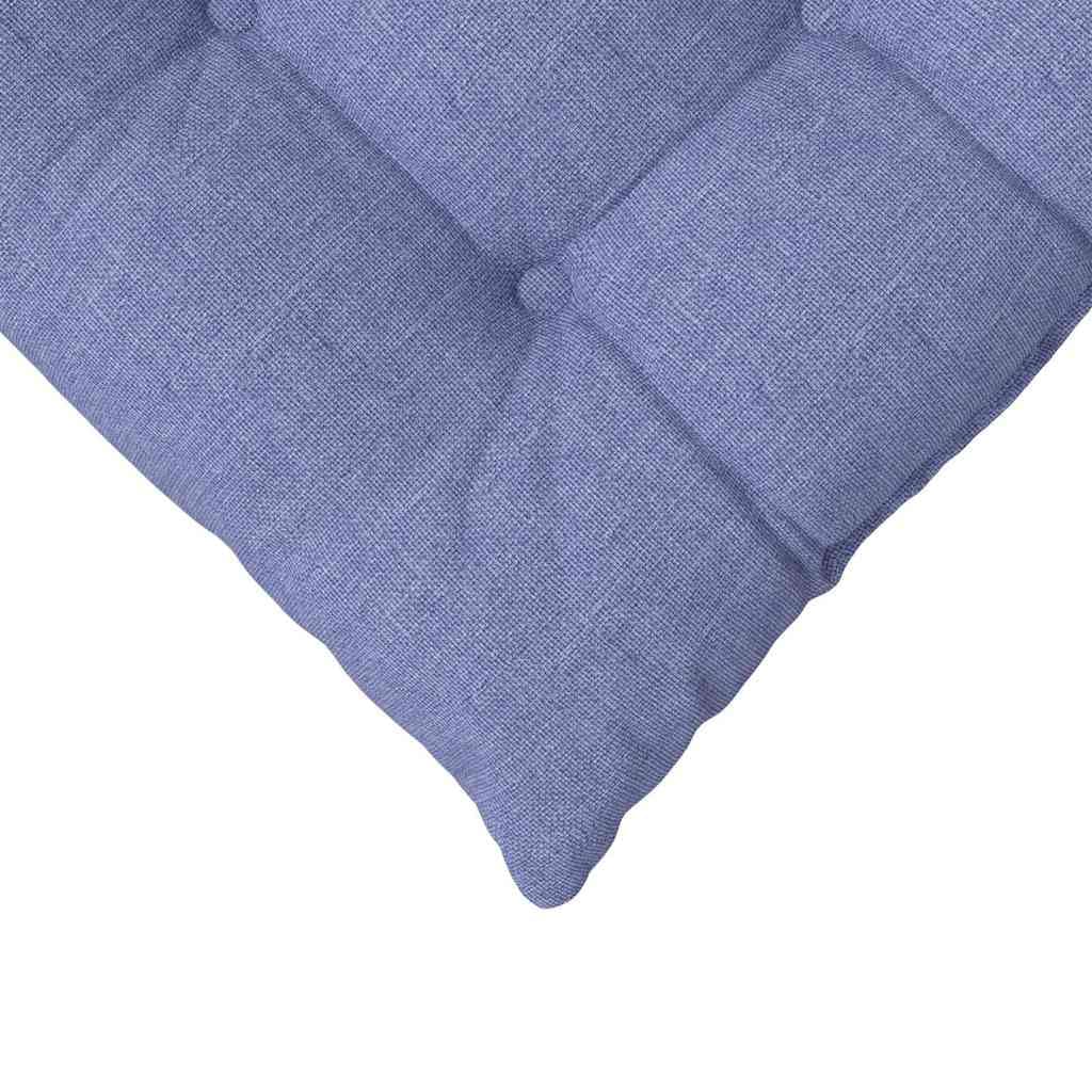 Cuscini da seduta 4 pezzi, 40 x 40 x 6 cm, tessuto blu denim