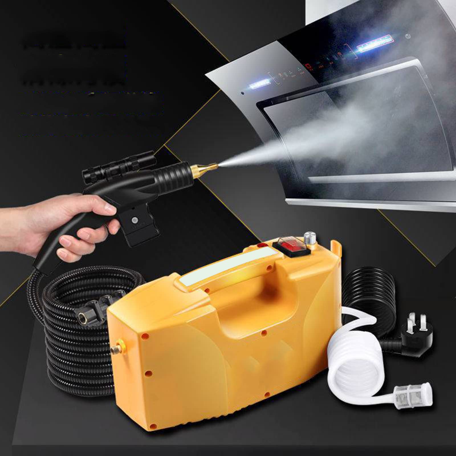 Limpiador a Vapor De Alta Presión Y Alta Temperatura con 4 Boquillas 2600-3000W Sistema De Limpieza Profesional Portátil Bombeo Automático para Uso Comercial Doméstico