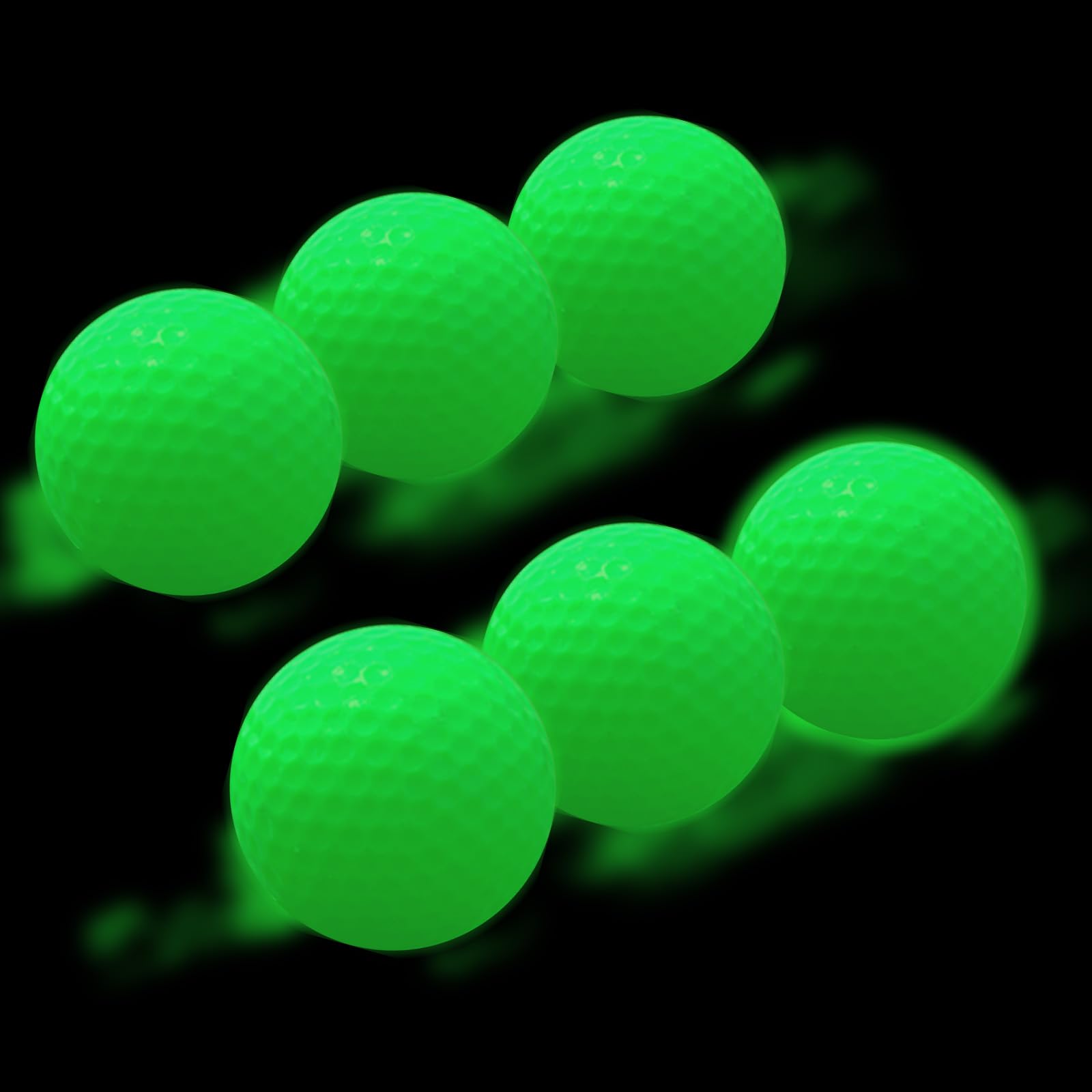hyplis 16pcs Glow in The Dark Golf Balls Long Lasting Bright Luminous Balls Golf Ball for Night Sports Gift Sets for Men Father Women