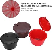 Vista 3 de Plplaaoo Paquete de 6 cápsulas de café reutilizables compatibles con Nescafe Dolce Gusto – Cápsulas de café recargables con cepillo de limpieza