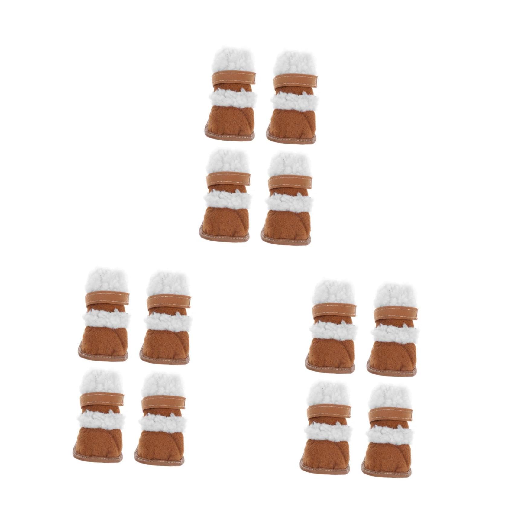 Beavorty 6paires Hiver pour Chiens Chaussures Antidérapantes Et Isolantes pour Animaux Parfaites pour Sorties Neige Froid