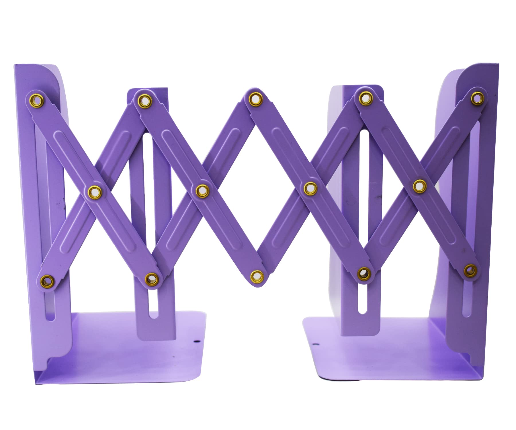 Aarvi Metal Book Shelf/Book Rack Adjustable Bookend Stand Holder in Unicorn Theme for Kids/Boys/Girls Home (Purple) 1