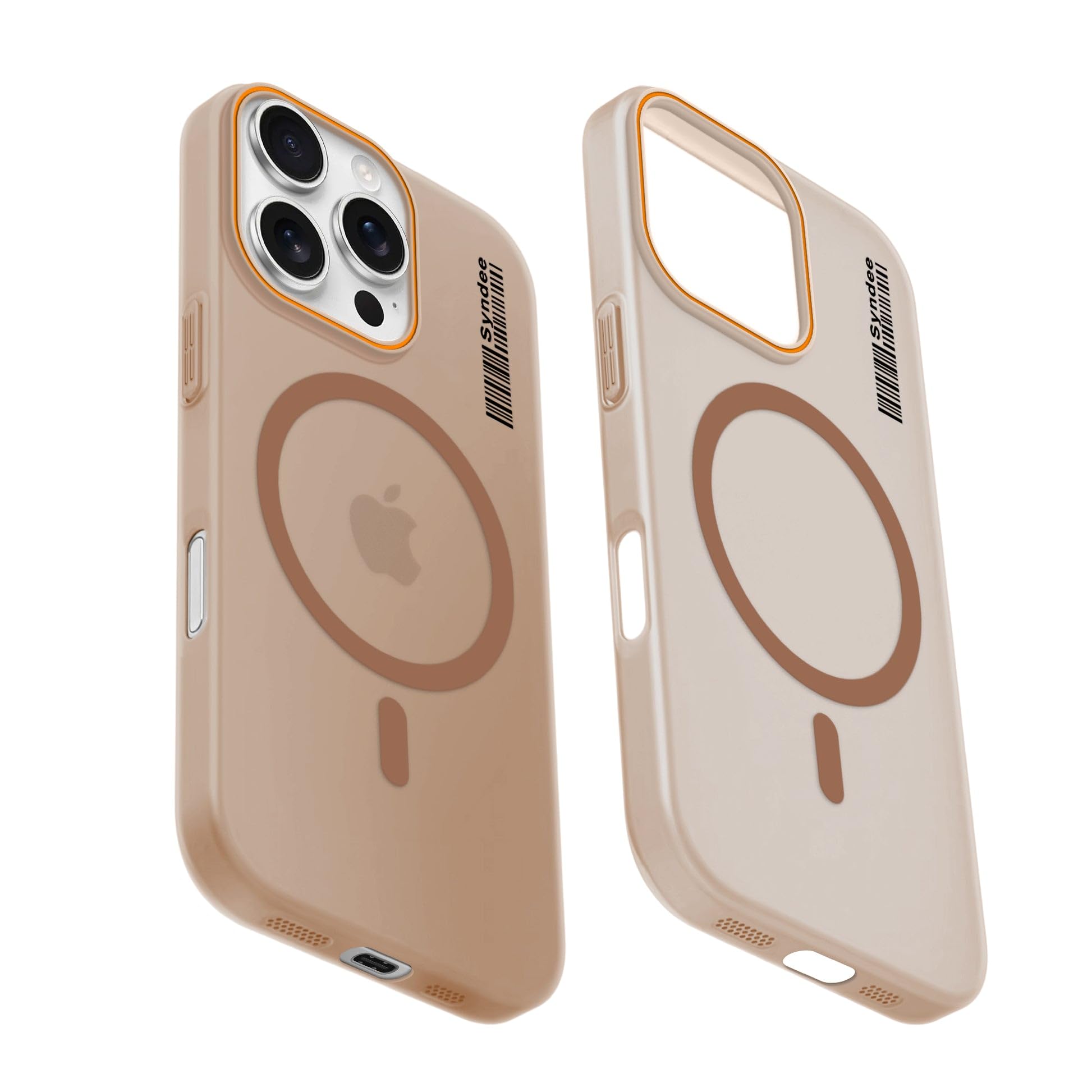 DL3 Mobilak Case Back Cover for iPhone 16 Pro Max 6.9-inch, Sleek Frosted Translucent Back Only Compatible with Wireless Magnetic Accessories | Anti-Scratch Shockproof Phone Case (Brown)