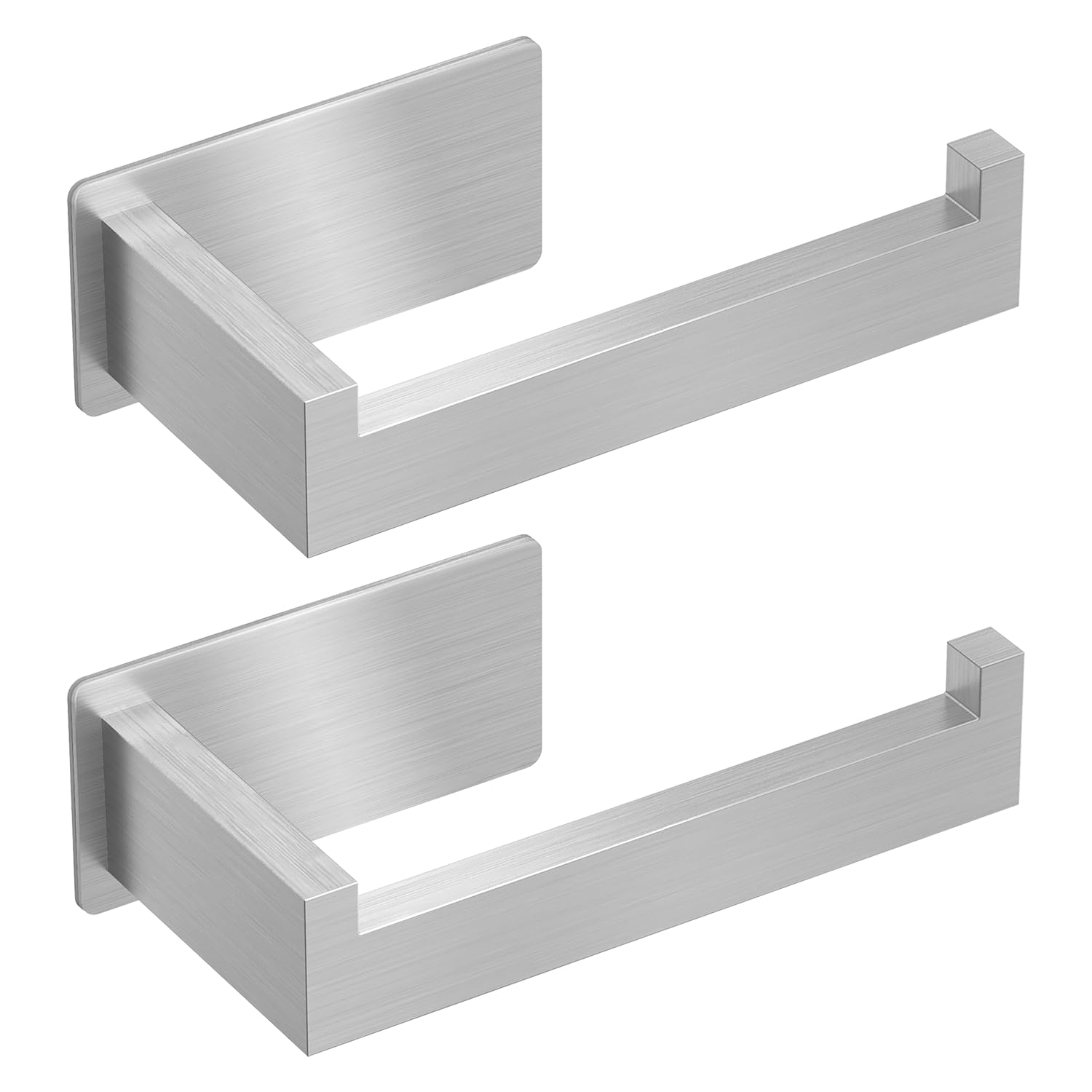 Auxmir Toilettenpapierhalter ohne Bohren, Selbstklebend Klopapierhalter Edelstahl Toilettenpapierhalter Rollenhalter Klorollenhalter WC Halter Papierhalter für Küche Toilette, 2 Pack, Silber