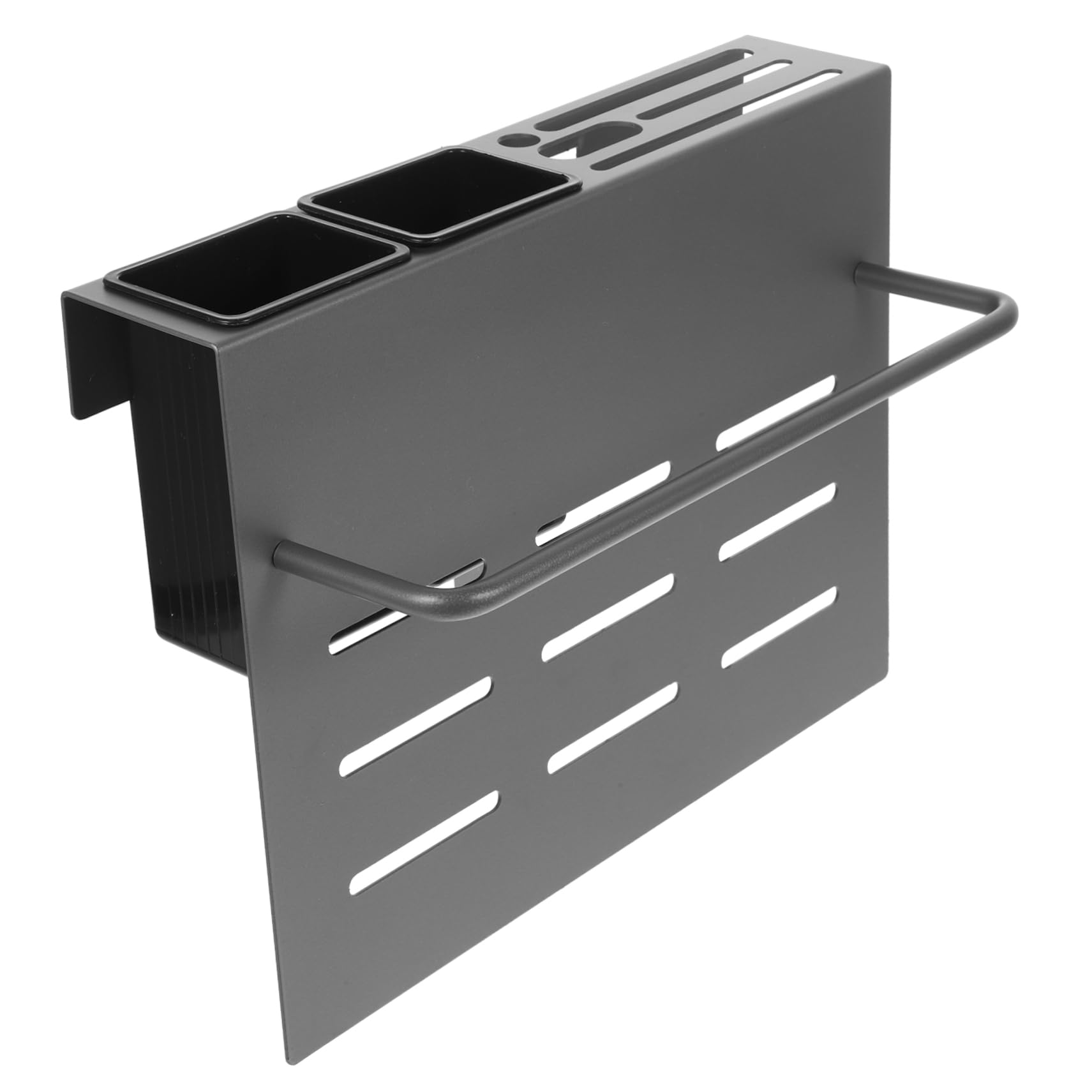 SOLUSTRE Wall Mount Multi Function Cutlery Holder Chopstick Organizer Stylish Space Saving Kitchen Storage for Spoons Forks Knives Cutting Boards Convenient Utensil Rack with Drainage