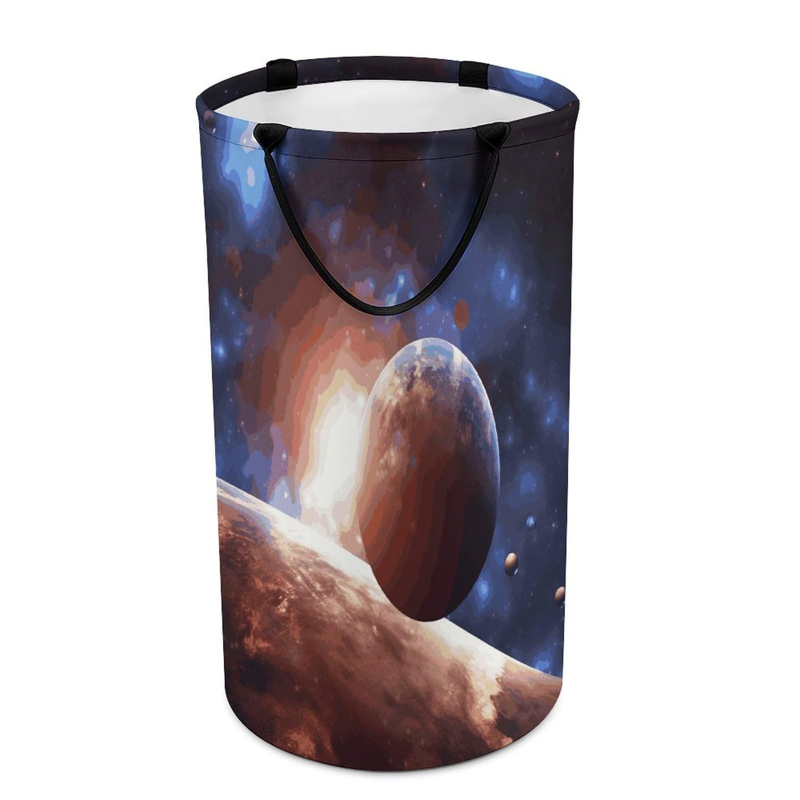 Planets in Space Background Dirty Clothes Basket Large Capacity Laundry Basket Freestanding Laundrys Hampers Tall Collapsible Clothes Hamper for Blankets Toys