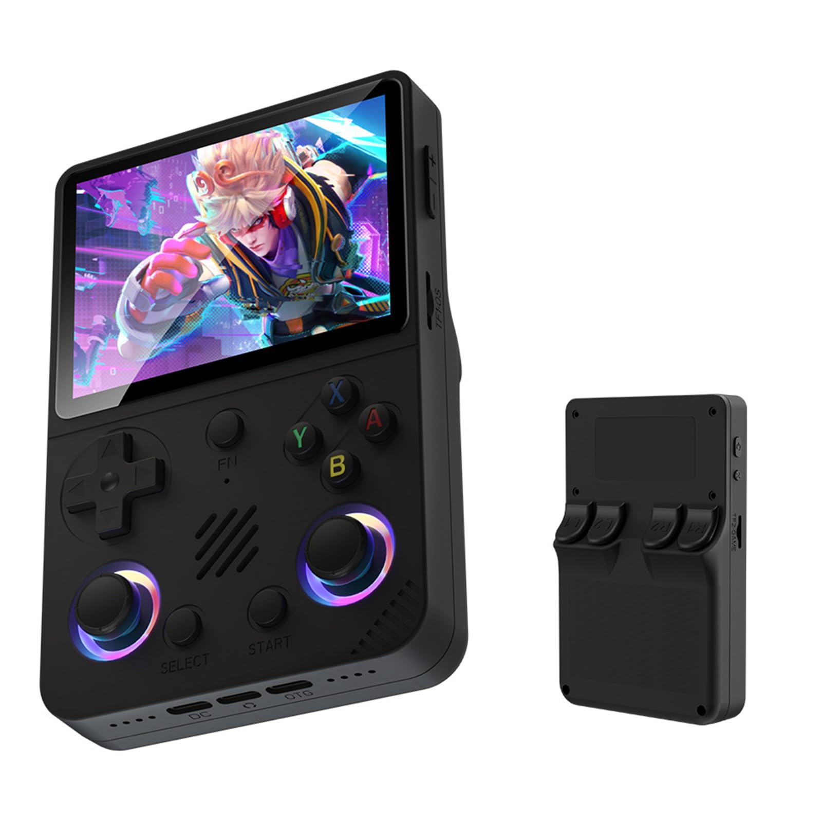 Console per videogiochi portatile con display 3D ad alta definizione da 3.5 pollici 64G / 128G di memoria Giochi preinstallati Console videogiochi portatile