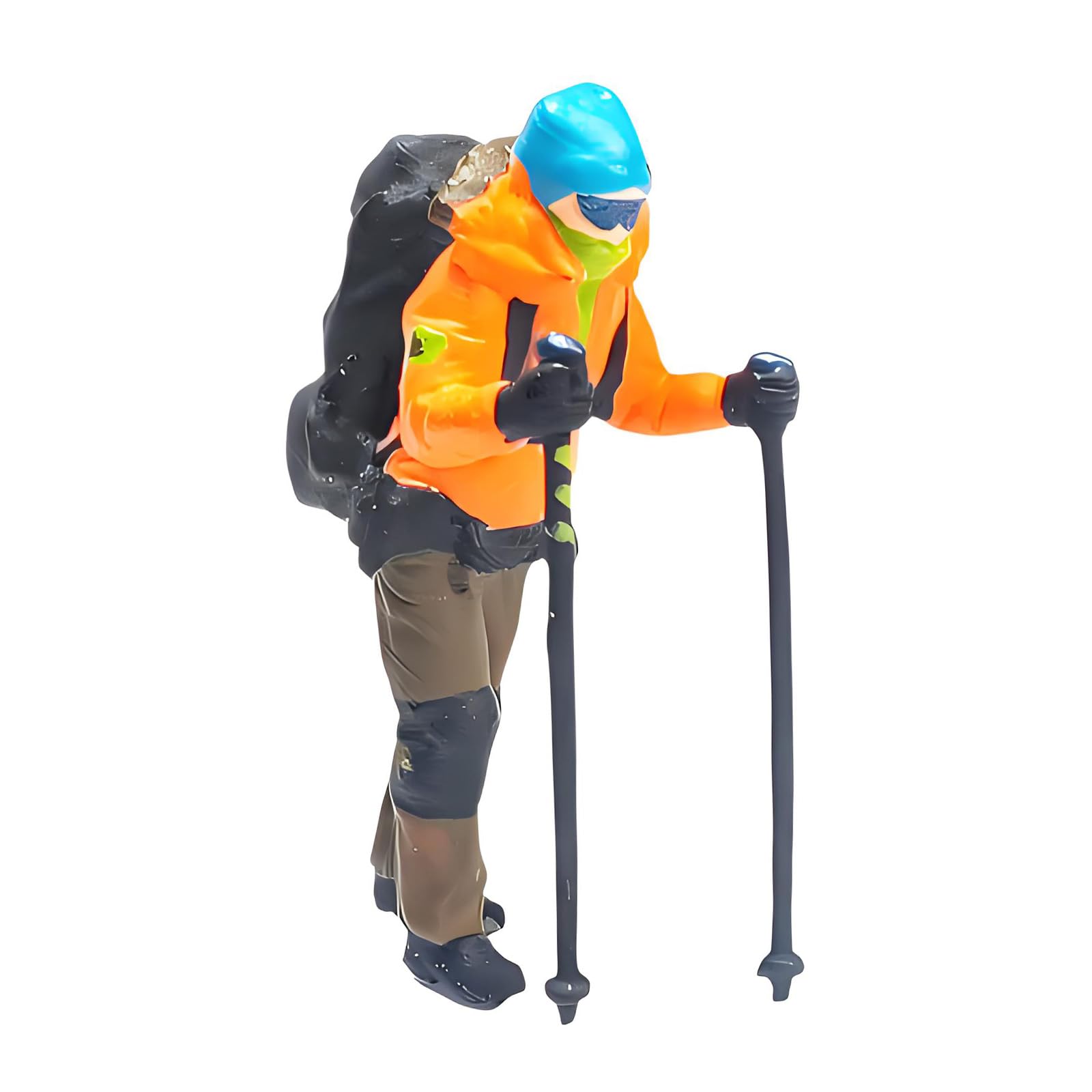 FGDTREE Realistic Hiking People Figure Model 1: 64 Scale Hand Painted Miniature Figures for Dioramas Props, Photography Collector Hiking People Figure Model