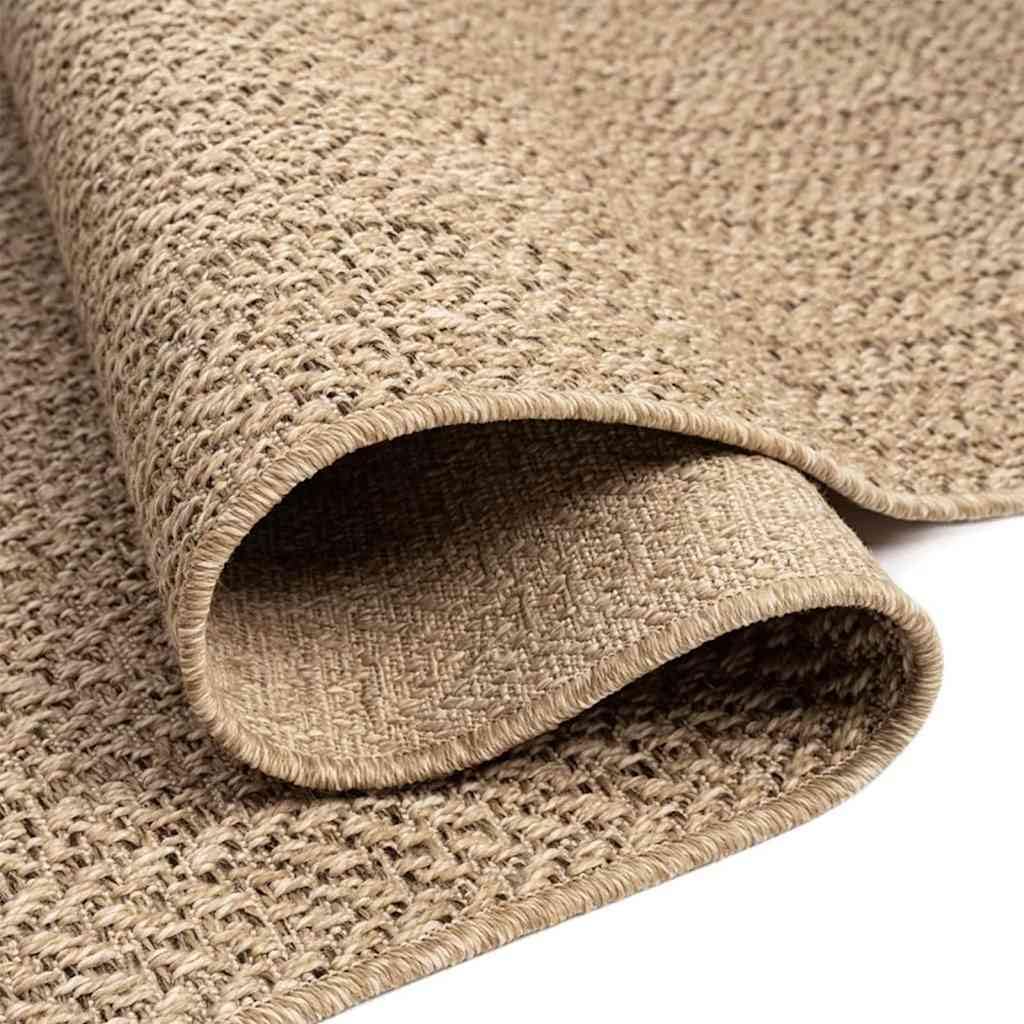 vidaXL Teppich, Teppich für Wohnzimmer Garten Balkon Terrasse, Bodenmatte Läufer Rechteckig, Balkonteppich Terrassenteppich, 80x200cm Jute-Optik Indoor Outdoor
