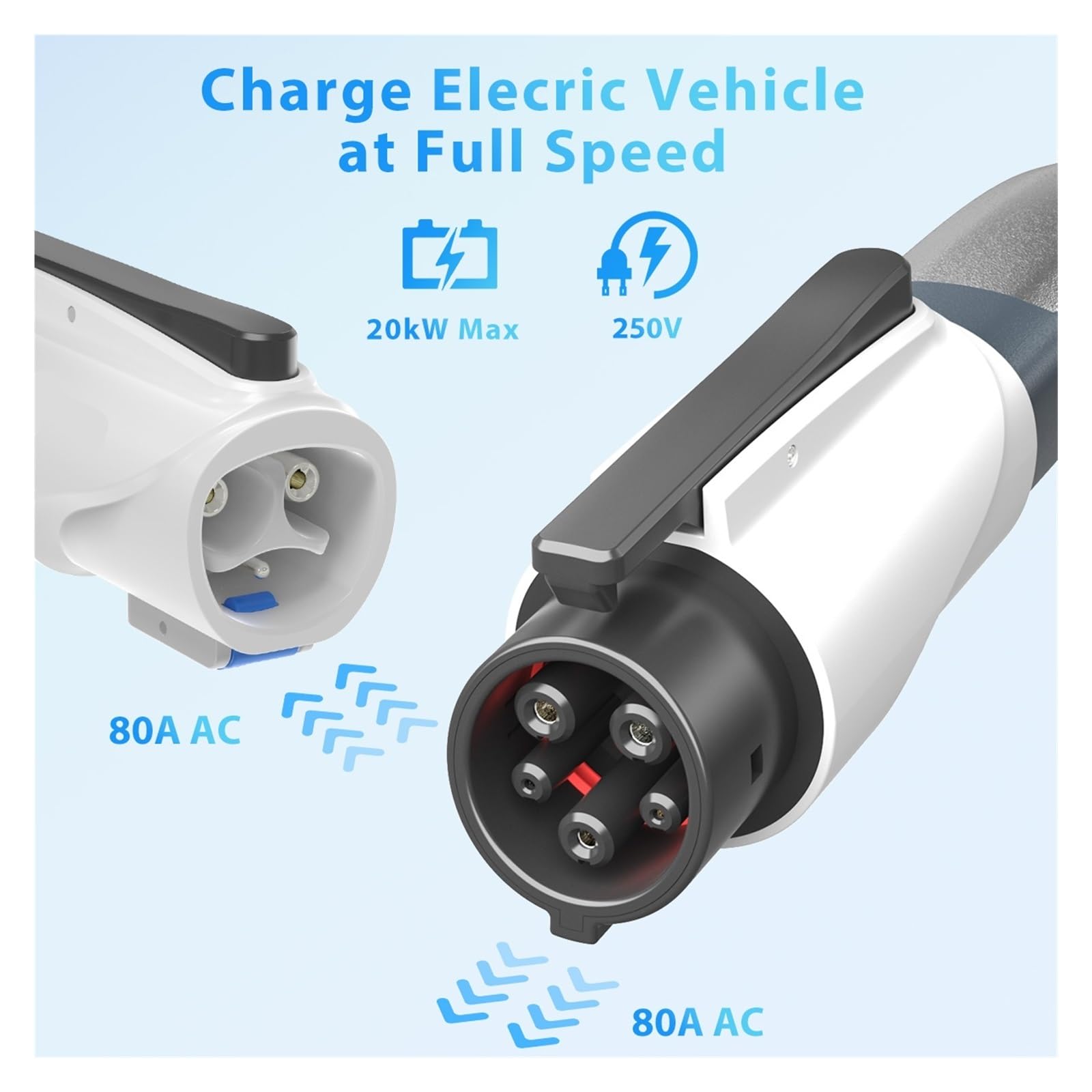 Amazon.co.jp: テスラからJ1772アダプター80A 20Kw電気自動車充電