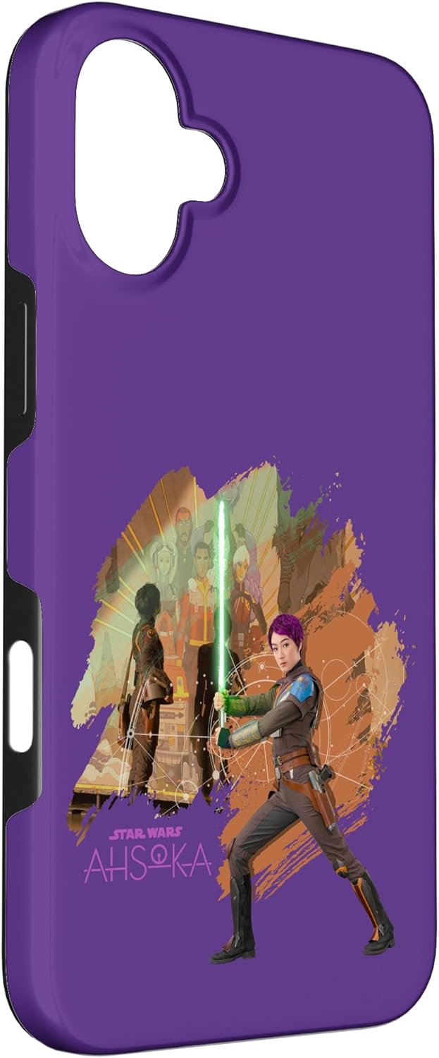 iPhone 16 Plus Star Wars Ahsoka Part Two Sabine Wren Mural and Lightsaber Case