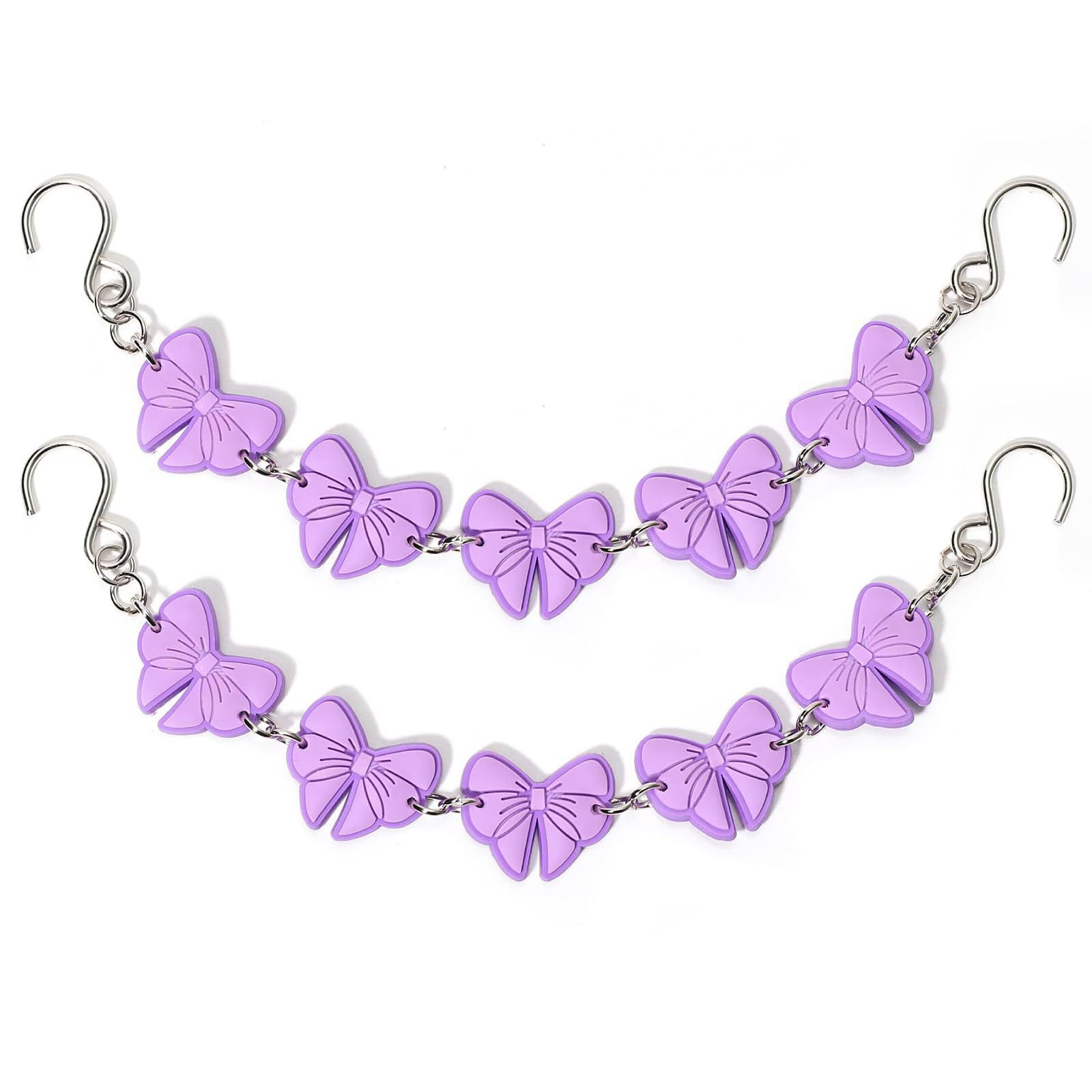 2-Piece Cute Shoe Chains Set, Adorable Patterns Bow/Sunflower/Butterfly Charms Design Shoe Decorations DIY Shoe & Bag Accessories for Women Men