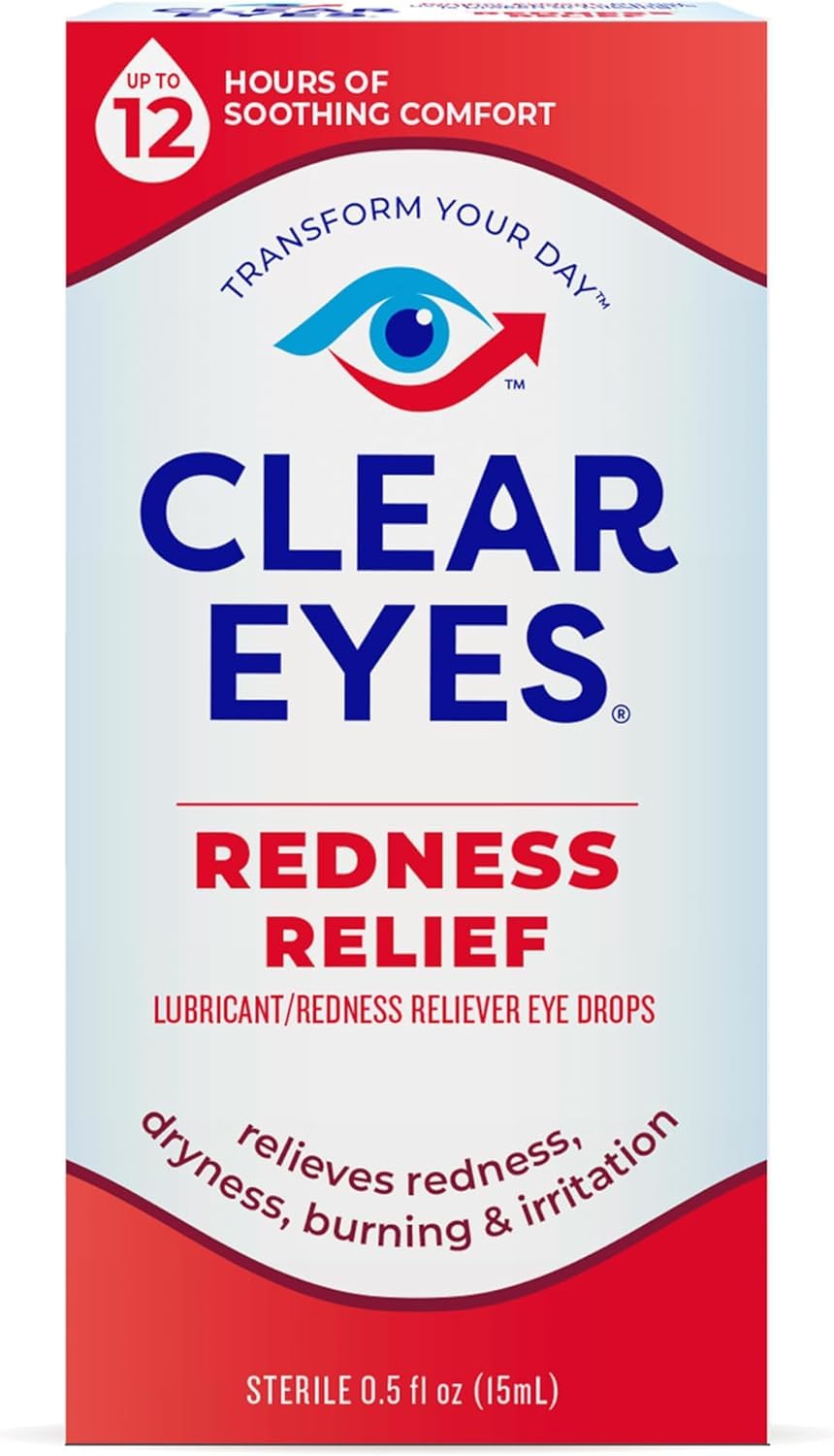 Clear Eyes Redness Relief Drops 0 50 oz Pack of 11