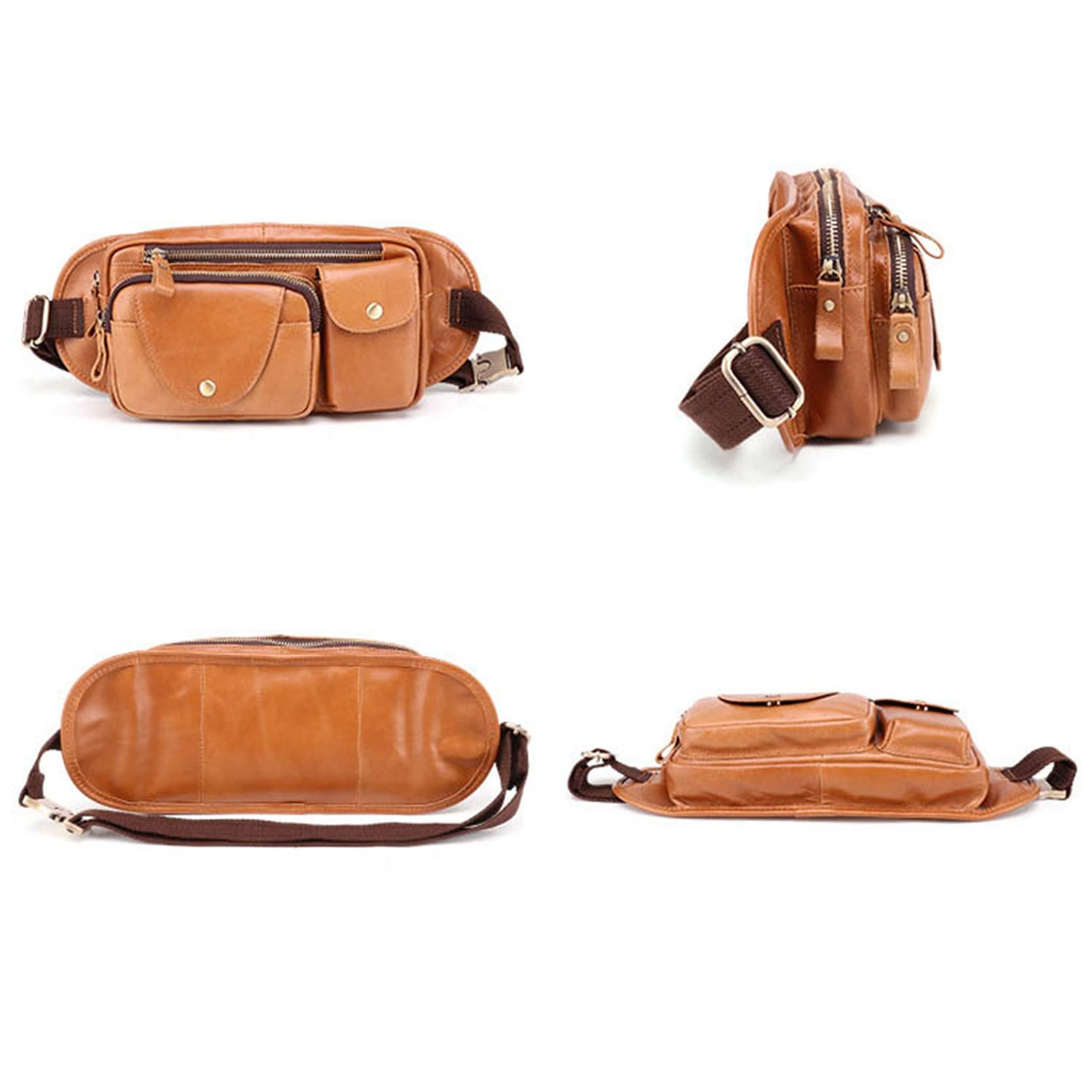 Marsupi Running Unisex, Borsa in vita in vera pelle da uomo Fanny Pack Festival da viaggio Festival in esecuzione escursionismo Ciclismo arrampicata Sport Outdoor Sport Bum Bag Sacchetto del telefono