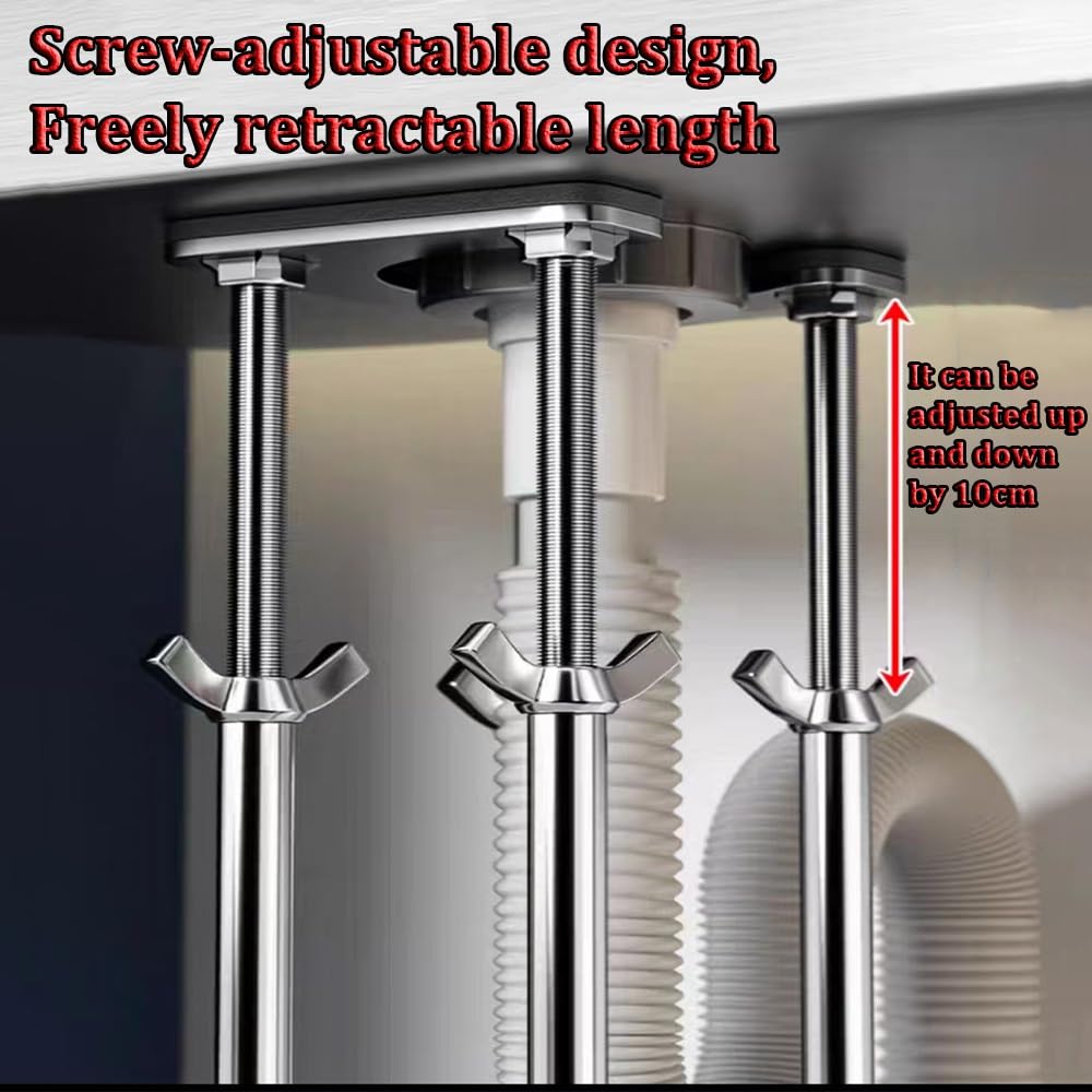 Soportes de fregadero empotrados, patas de soporte de acero inoxidable resistentes para reparación de baño y cocina, kit de instalación de fregadero duradero, paquete de 4