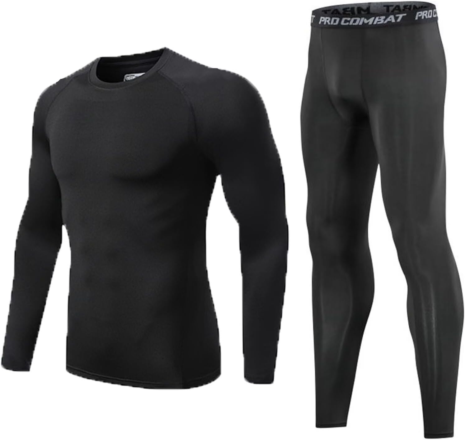 GavenaMens Thermal Underwear Set Adult Football Skins Long Sleeve Long Johns Base Layer Sport Compression Adult Baselayer Sets