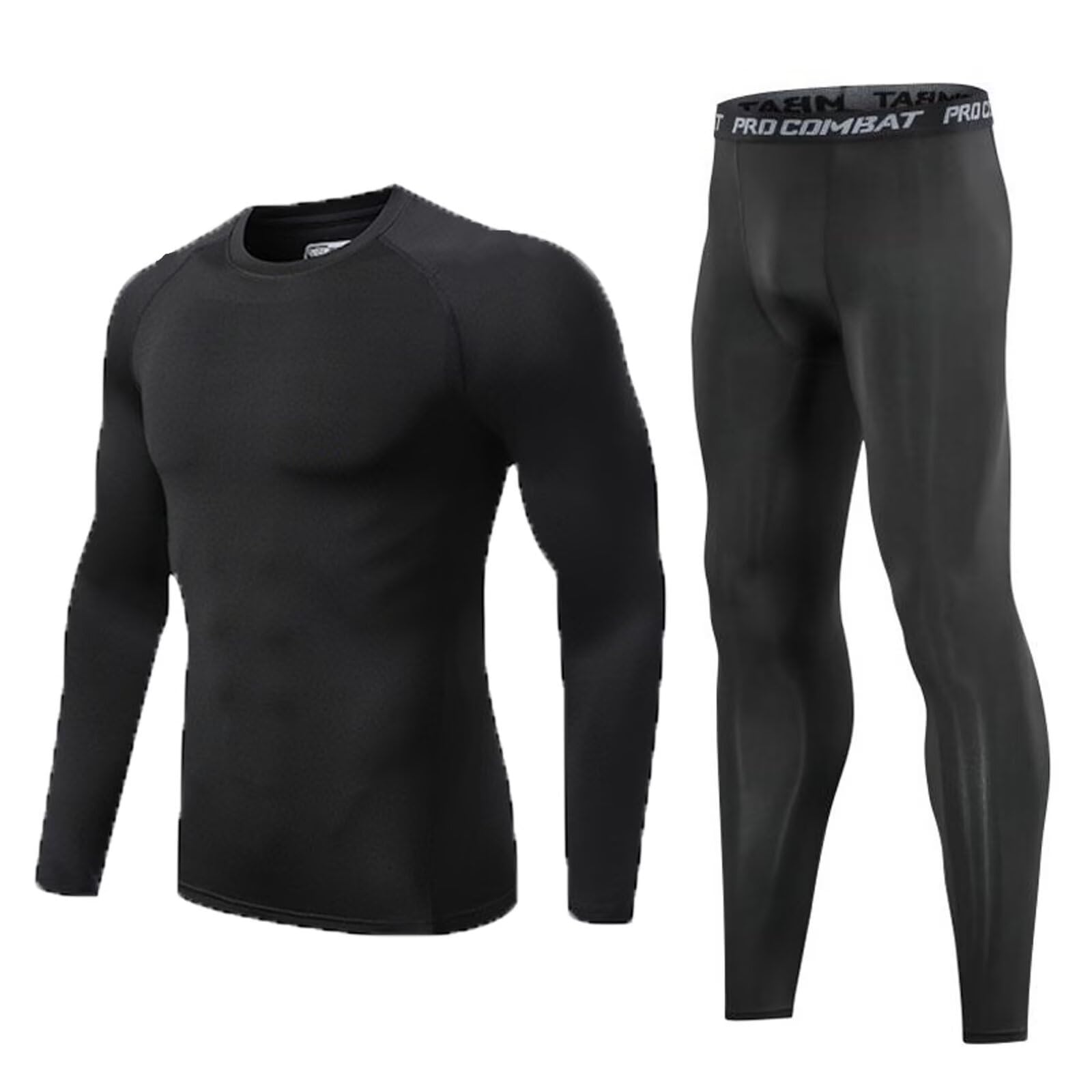 GavenaMens Thermal Underwear Set Adult Football Skins Long Sleeve Long Johns Base Layer Sport Compression Adult Baselayer Sets