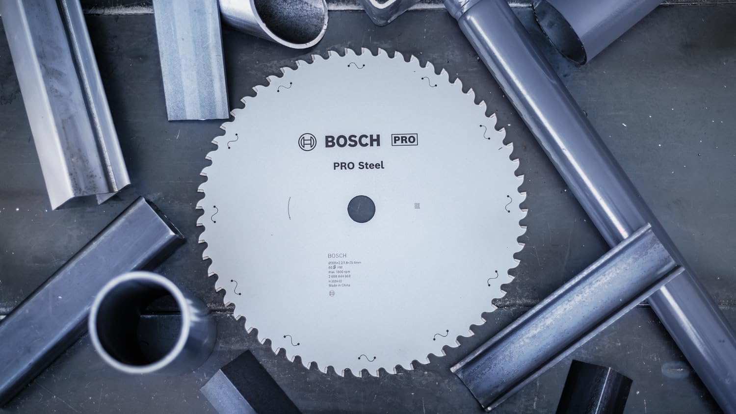 Bosch 1x Hojas de sierra circular PRO Steel para sierras ingletadoras en seco con cable (para Acero, Ø mm, Professional Accesorios Ingletadora en seco)