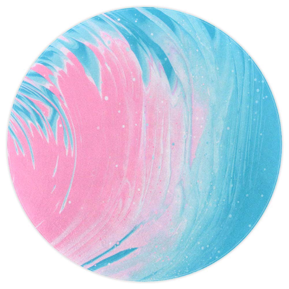 Tapis de sol rond antidérapant doux 160 cm pour chambre et salon
