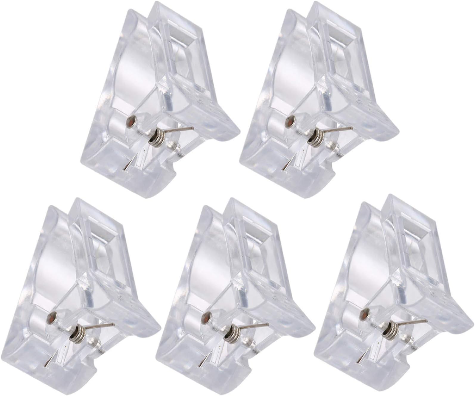 5Pcs Nail Tips Clips Quick Building Clips Finger Extension UV LED Builder Nail Gel Assistant Manicure Tool Nail Crystal Set Clip Crystal Extension Glue Set Clip