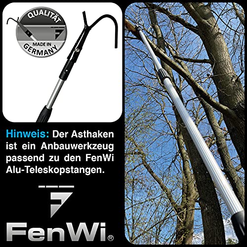 FenWi Baumhaken Asthaken als Zubehör zu Alu-Teleskopstangen und Teleskopsägen Schüttelhaken, massiv