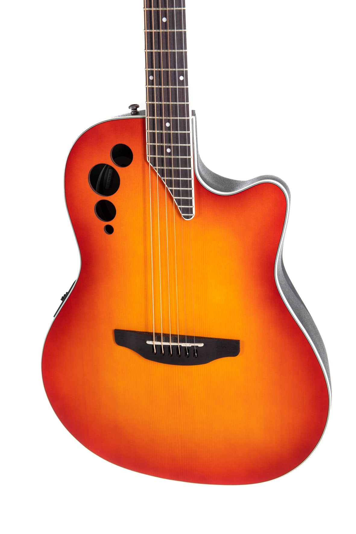 Applause E-gitara akustyczna Elite AE48 Super Shallow Cutaway - Roundback Lyrachord Korpus Super Shallow - AP3TP Preamp- Top Świerk - Honeyburst Satin - AE48-1I