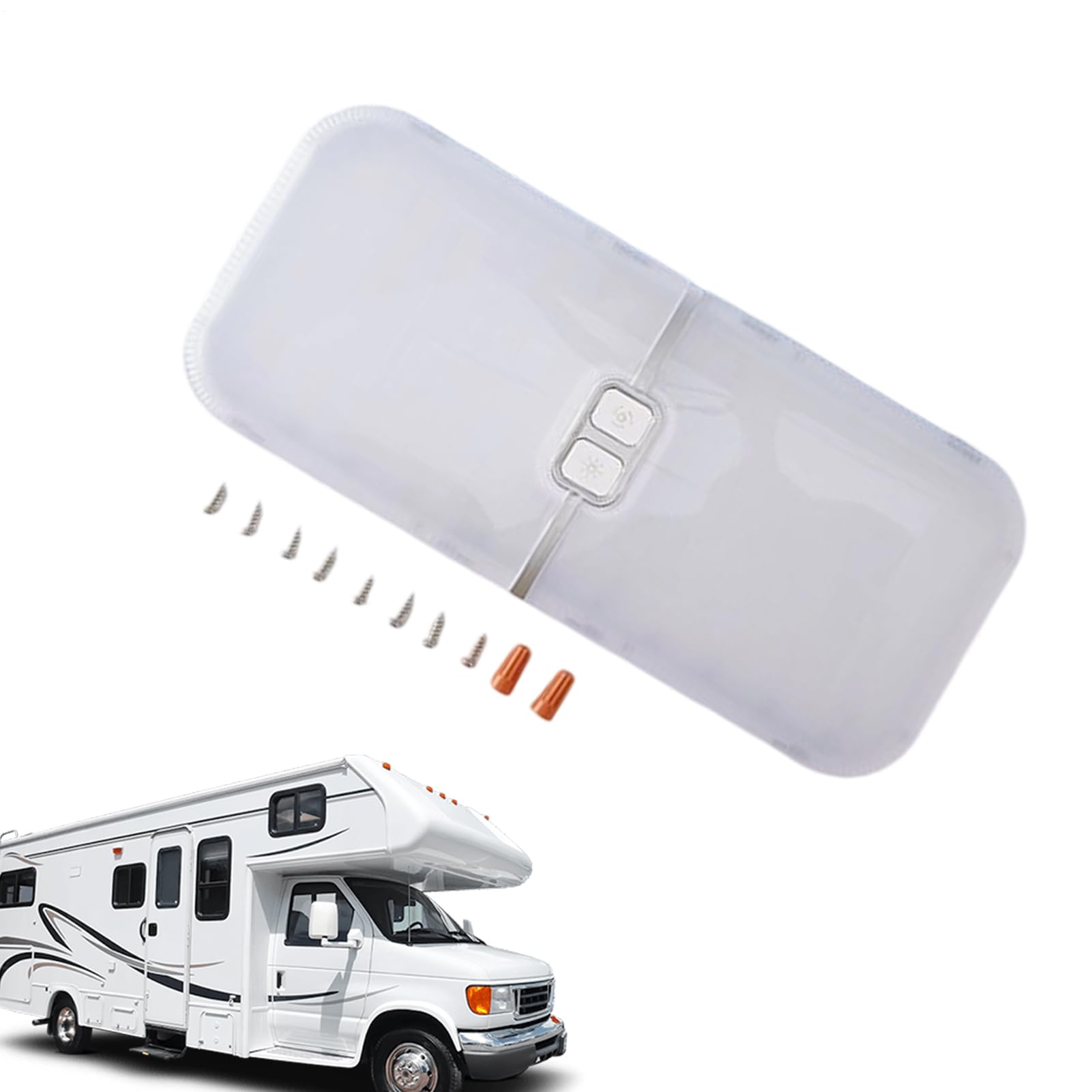 Générique Plafonnier pour Camping-Car,Lampe Intérieure pour Plafond De Véhicule Récréatif - Lampe Triple Température De Couleur 12-30V Dimmable Éclairage Confort Longs Trajets Sorties Familiales
