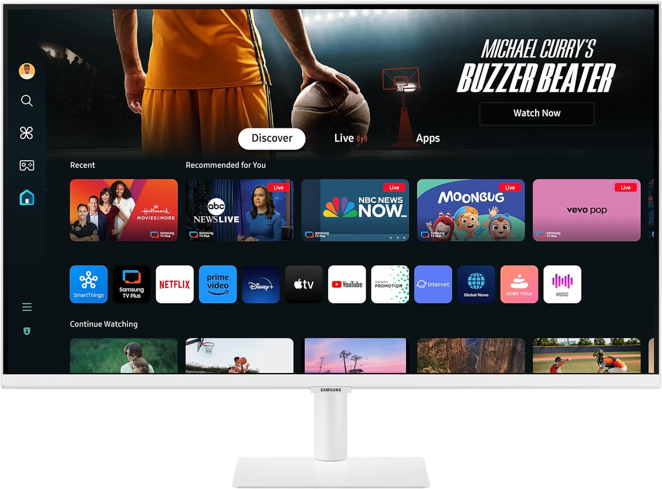 monitor smart samsung 32 pollici uhd 4k white
