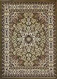 Generations Oriental Traditional Isfahan Persian Area Rug, 2' x 7', Sage Green