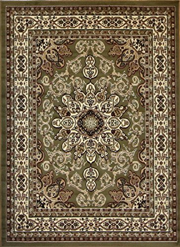 Oriental Traditional Isfahan Persian Area Rugs Sage Green 2 x 7'6