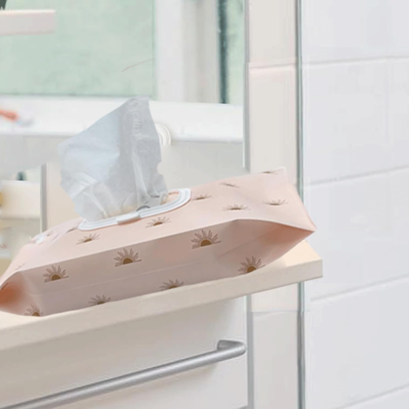 FloralGrace Lot 3 Porte Lingettes Humides Bébé - Distributeur Portable Réutilisable Bohème