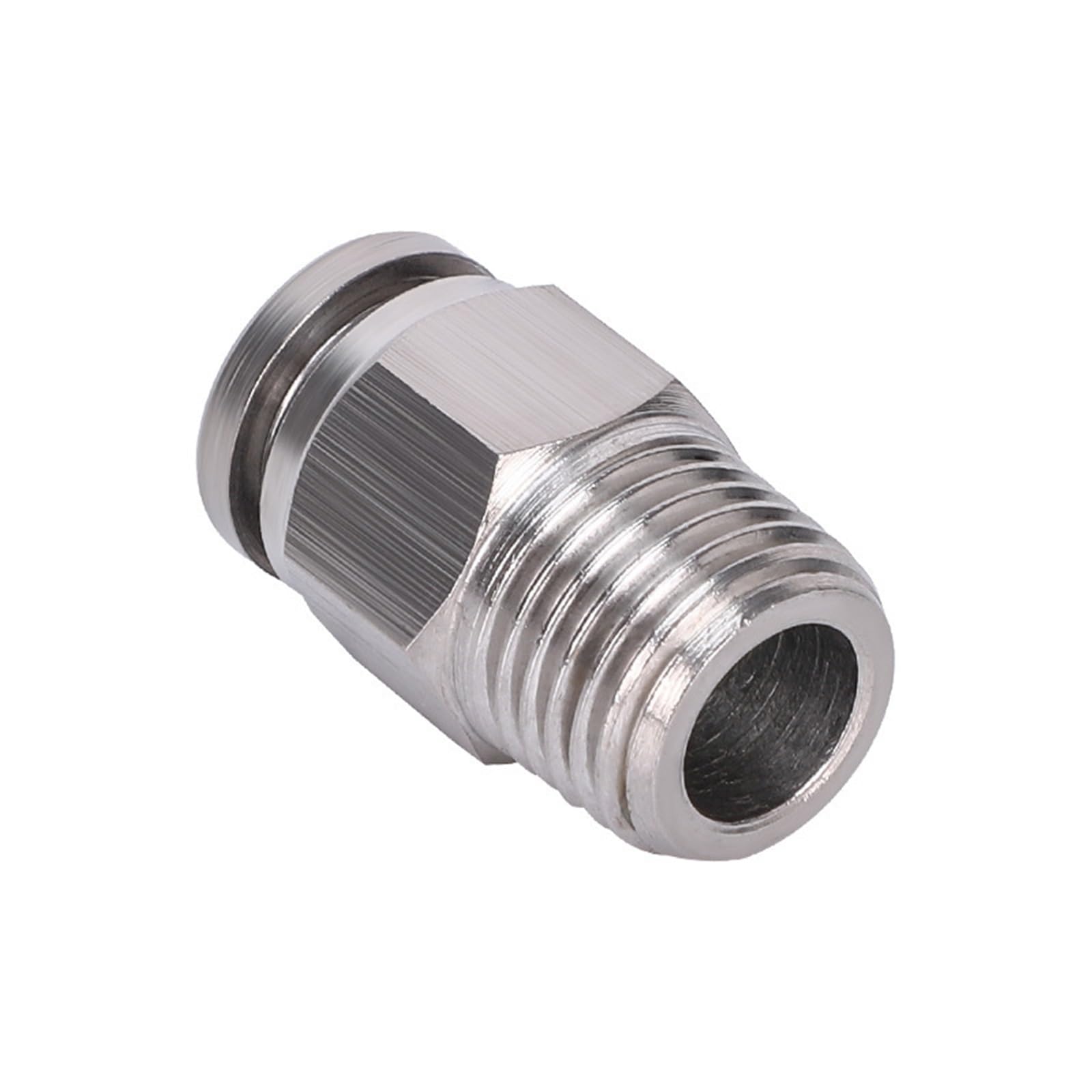 Connettore rapido pneumatico in acciaio inossidabile 304 filettato dritto pompa ad aria tubo PC 1 pz (Stainlesssteelpc16-06)