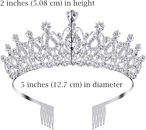 Miniatura 5 de COCIDE Tiara y corona para mujer con diamantes de imitación, para fiesta de cumpleaños, tiaras de princesa para niñas, accesorios para el cabello