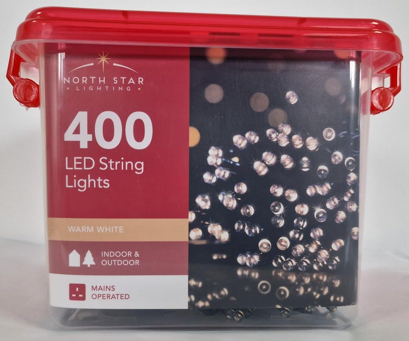 North Star Lighting LED String Lights, Warm White, 400 Lights, 2800 cm