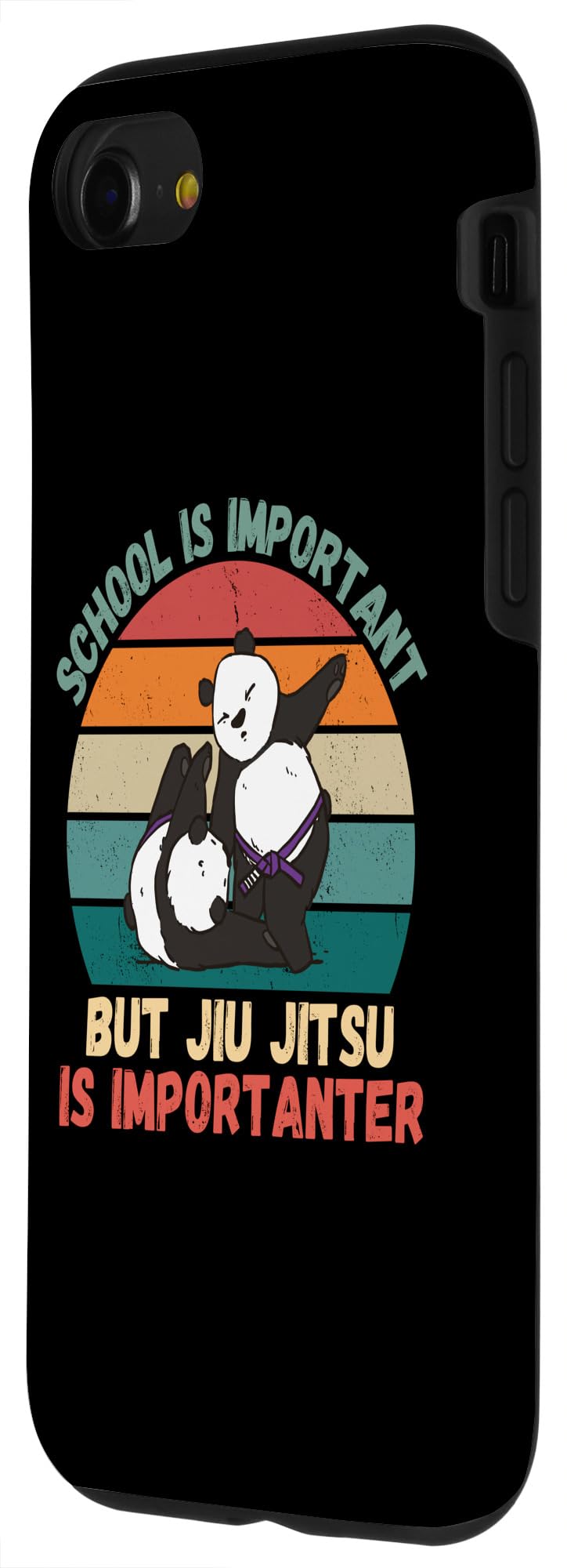 iPhone SE (2020) / 7 / 8 Retro Panda School Is Important Jiu Jitsu Is Importanter Case - Image 2