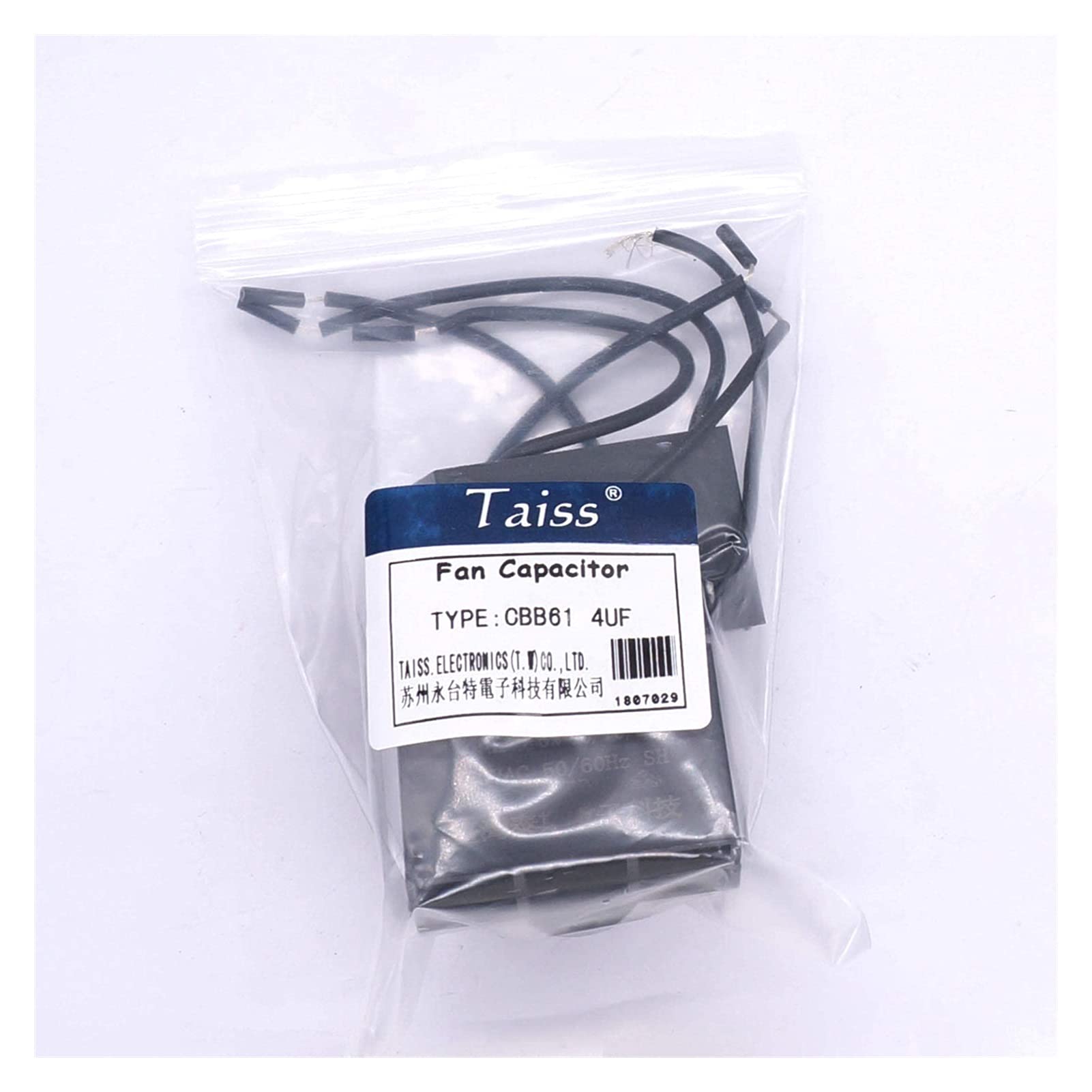 interruptor electronico Condensador de ventilador de techo CBB61 4.5uf for New Tech 2 cables 50/60Hz 450VAC (Size : 3pcs-4uf)